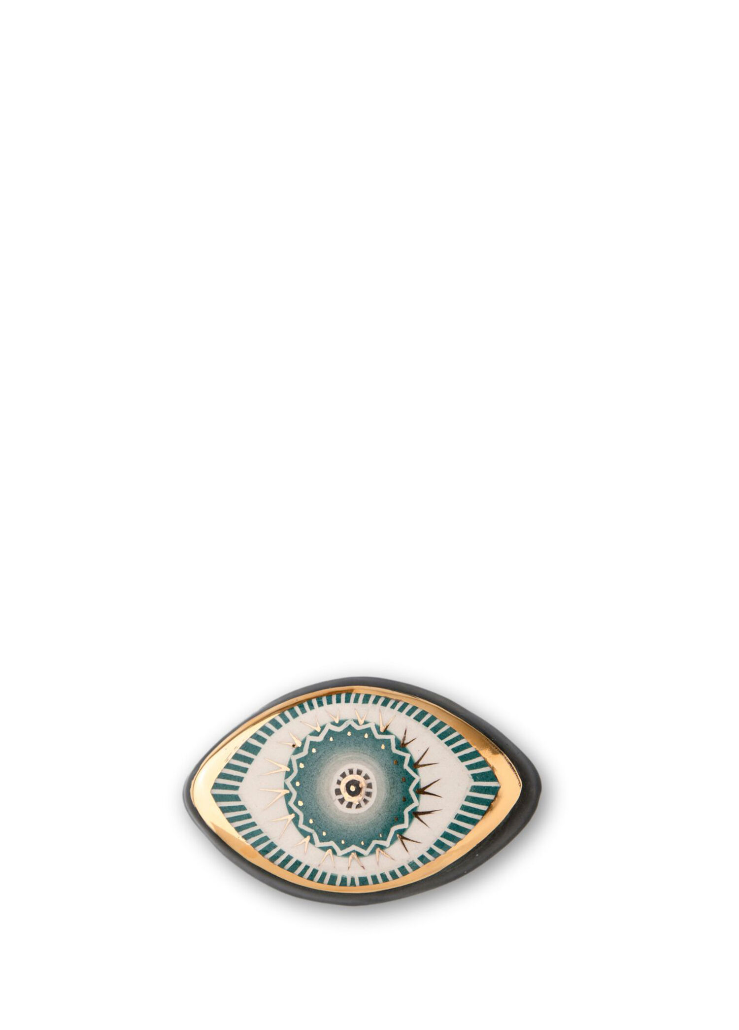 Yeşil Gold El Yapımı Mini Seramik Nazarlık