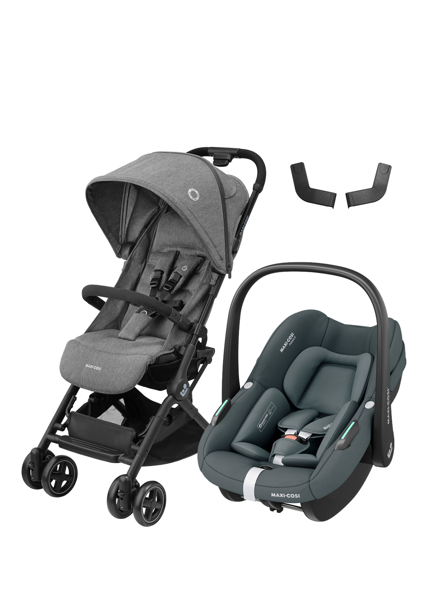 Lara2-Pebble S Grey-Graphite Ultra Kompakt Seyahat Sistem Bebek Arabası
