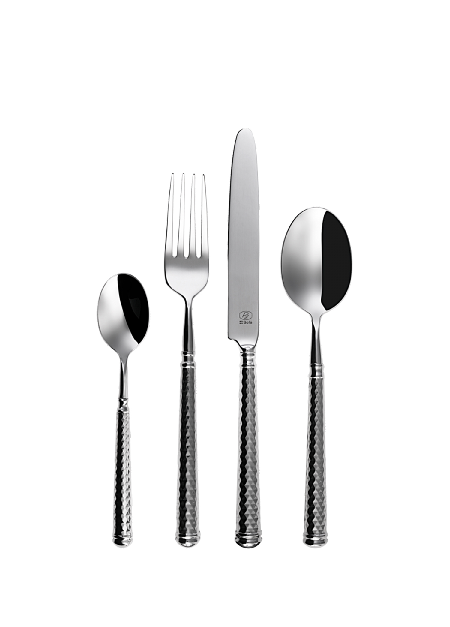 ルヴィ ソーム 2点セット Sola Switzerland - Cubism 84 Parça Paslanmaz Çelik Çatal Bıçak