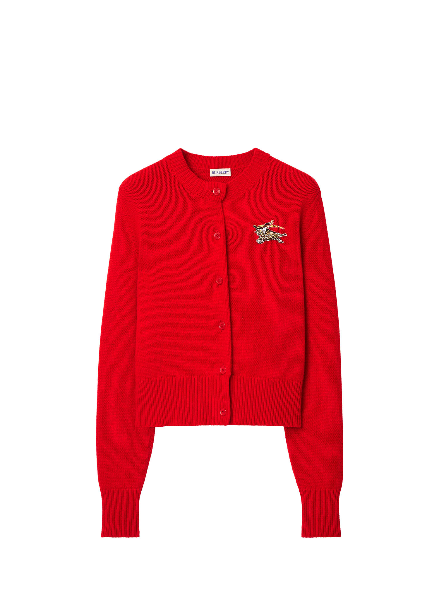 Wool Cashmere Cardigan Kırmızı Kadın Hırka