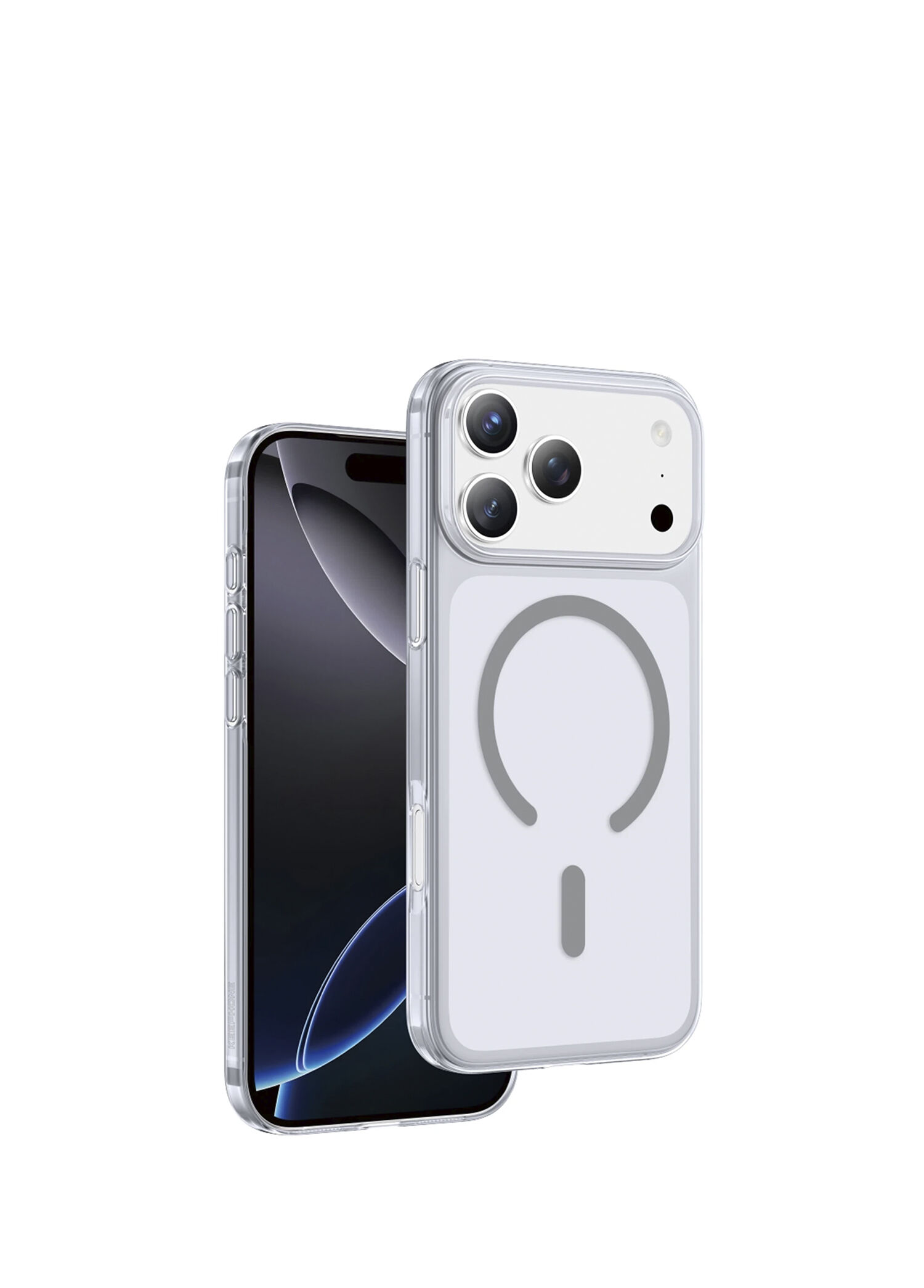 X-Crystal Slim iPhone 17 Pro Max Natural Grey MagSafe Uyumlu Telefon Kılıfı