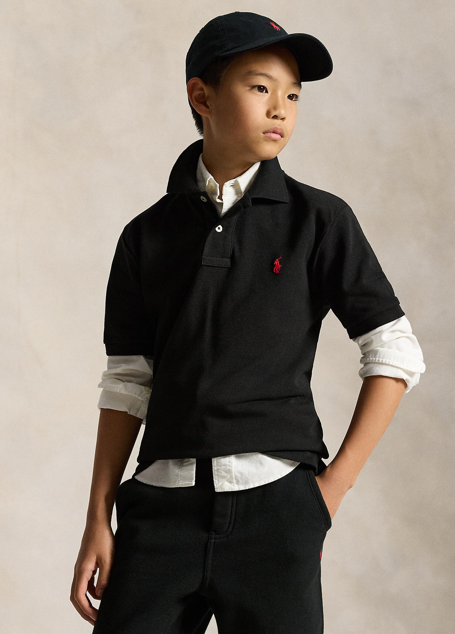Siyah Erkek Çocuk Polo T-shirt