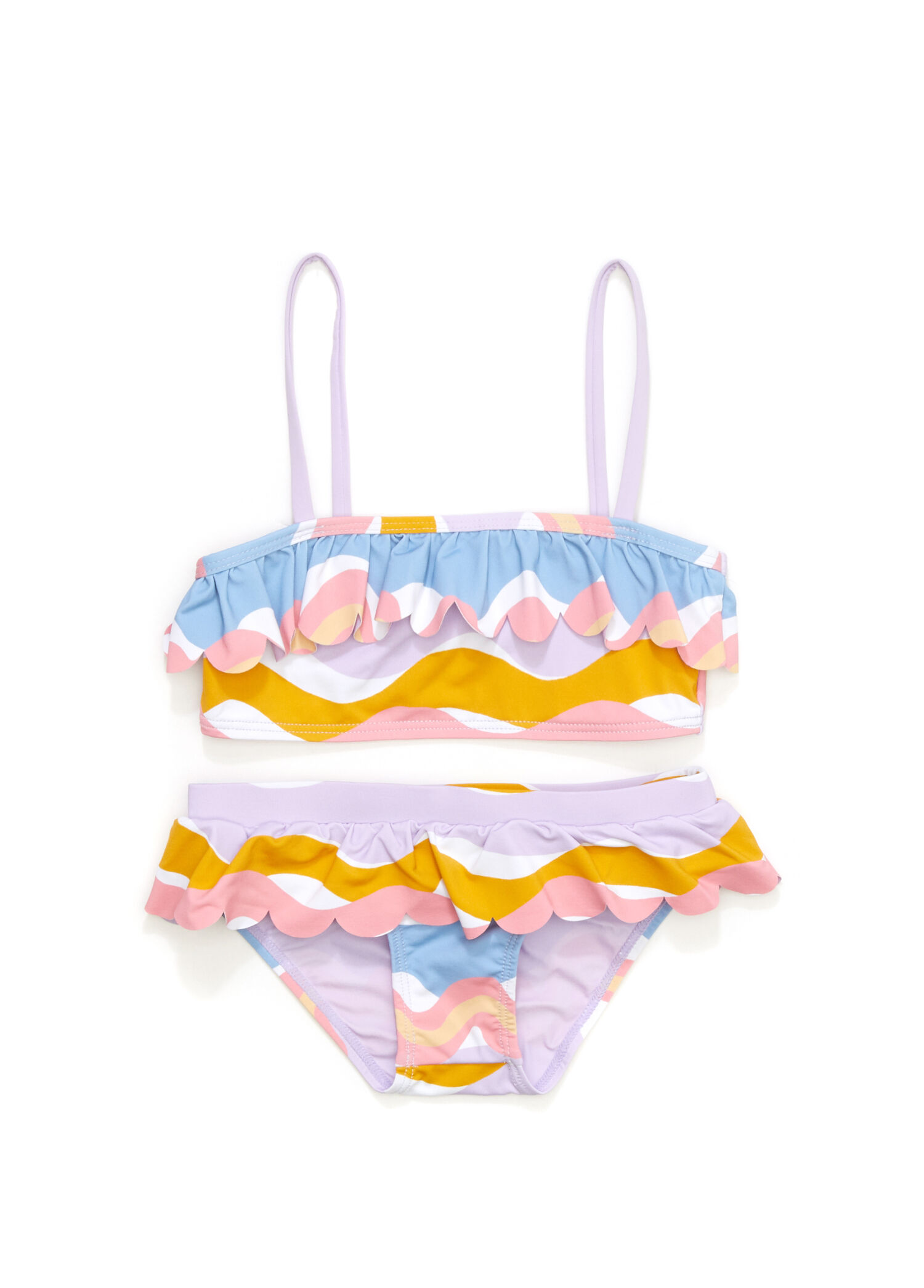 Çok Renkli Kız Çocuk Bikini Takımı