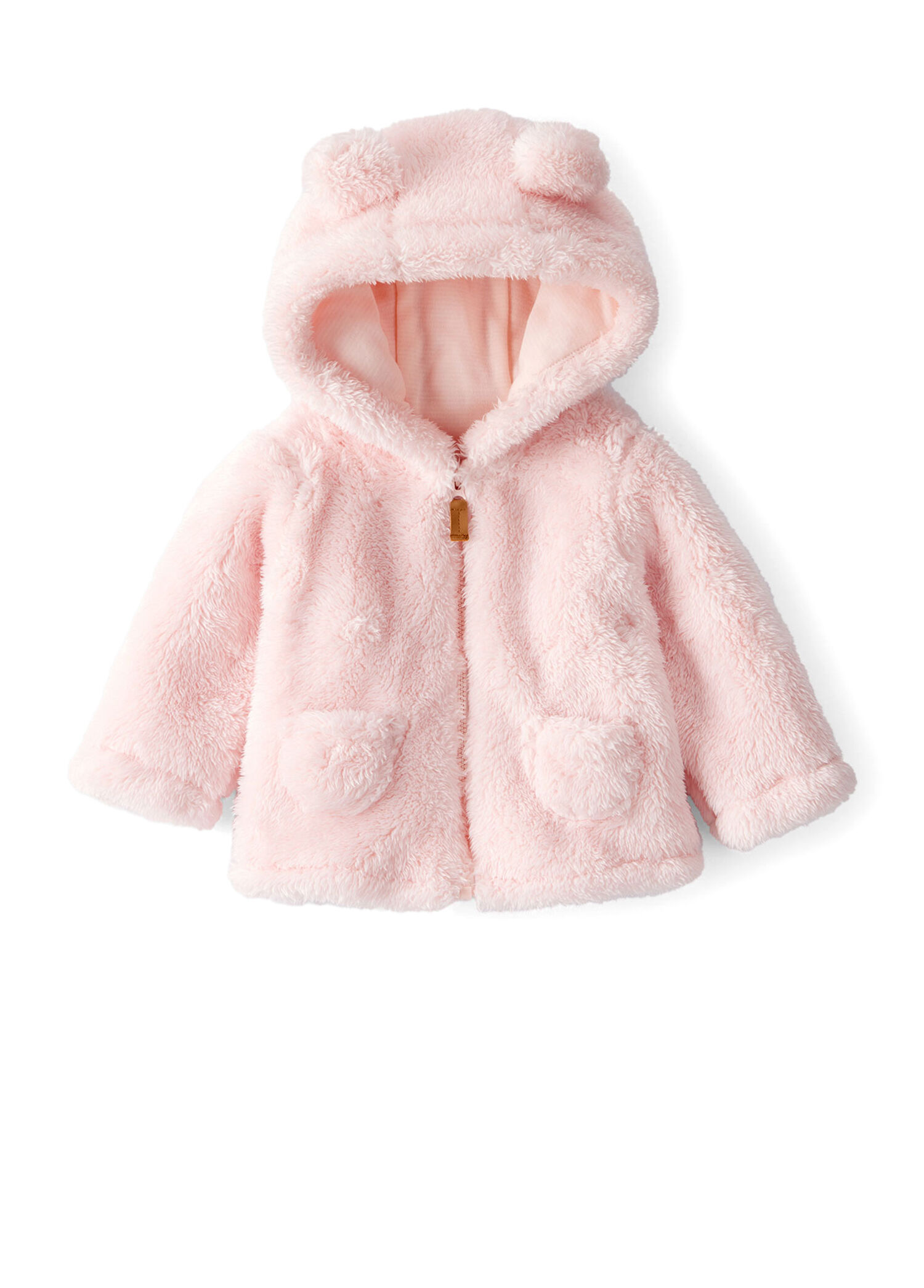 Pembe Kapüşonlu Kız Bebek Hırka