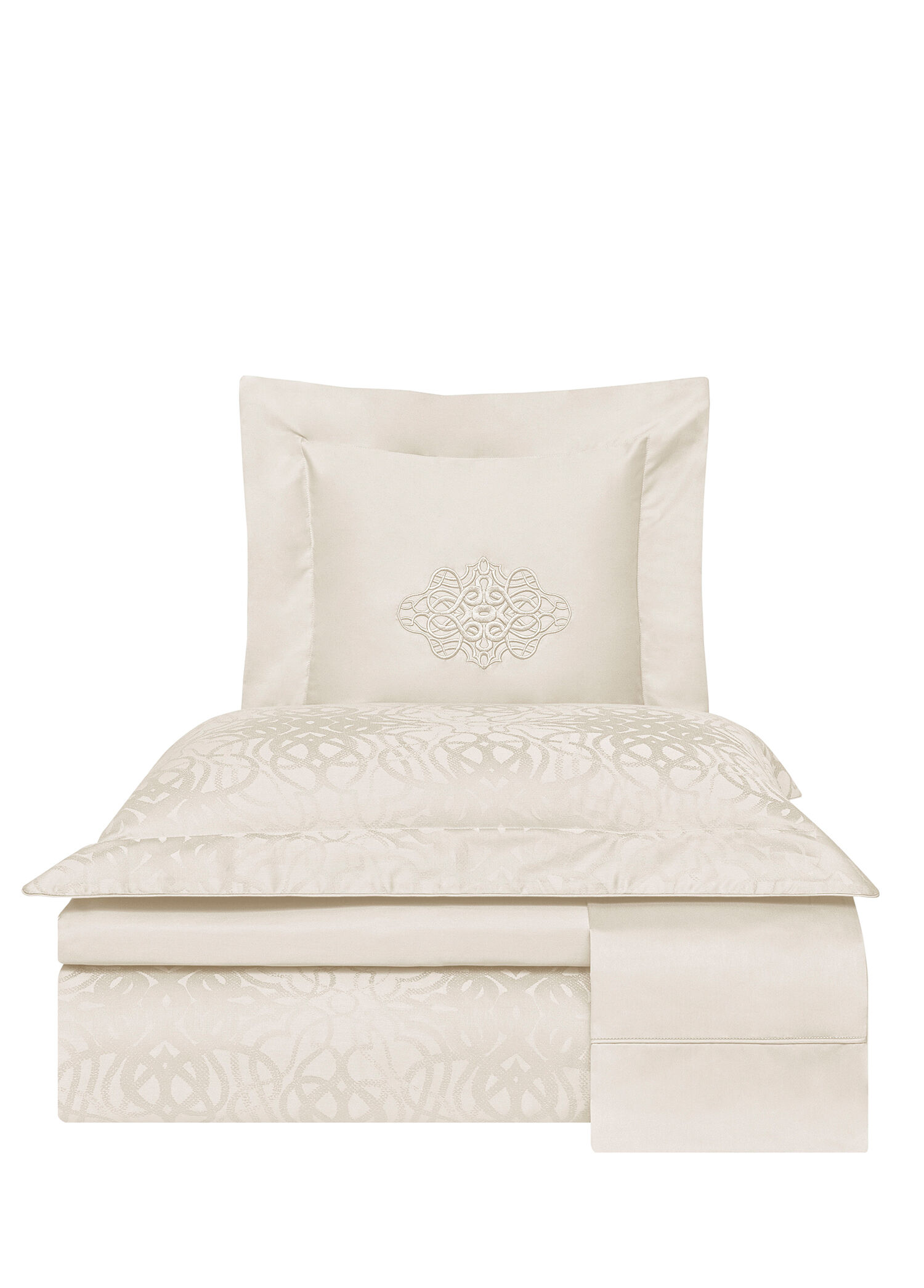 Valois Ekru Pamuklu Jakar King Size Nevresim Takımı 240 x 220 cm