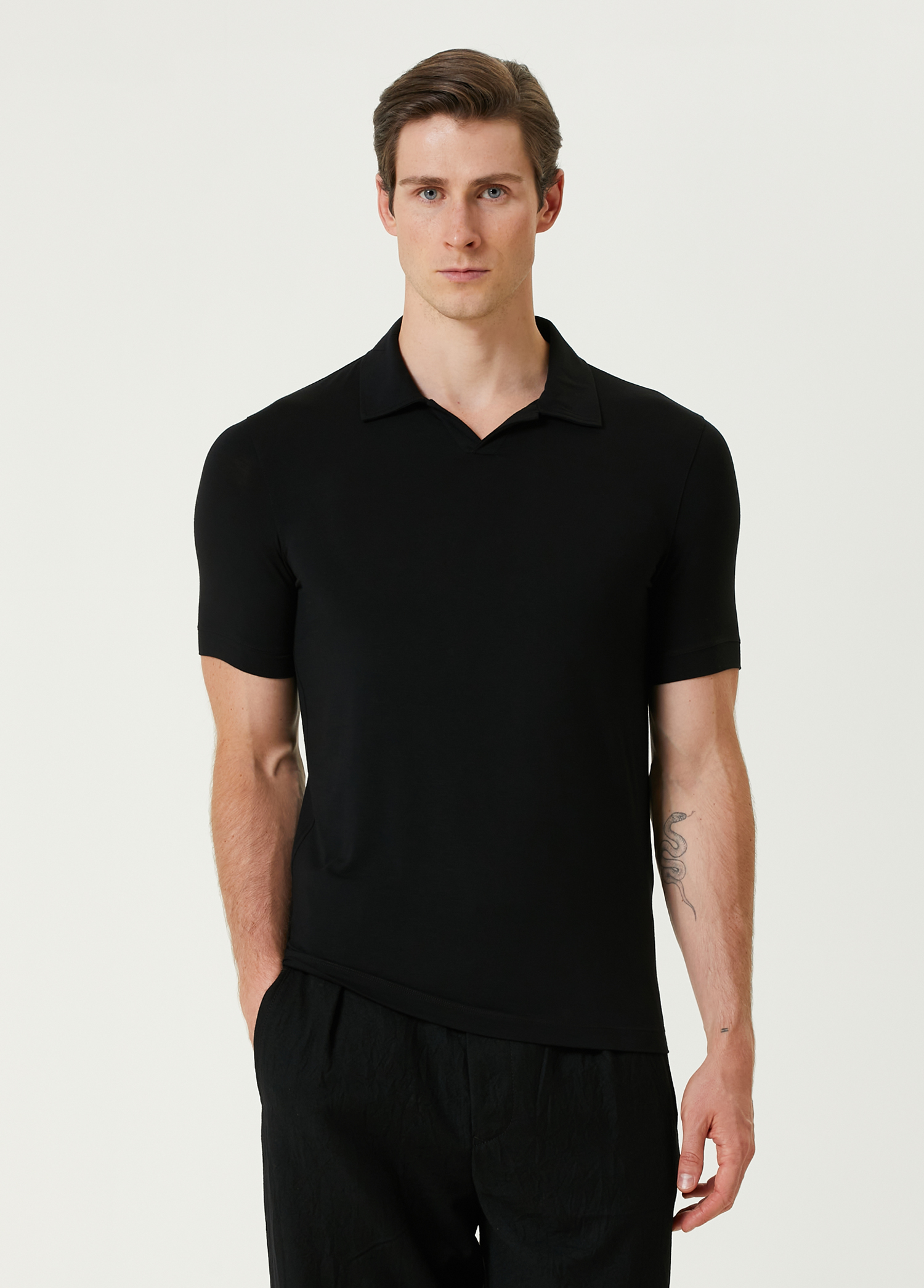 Lacivert Polo Yaka T-shirt