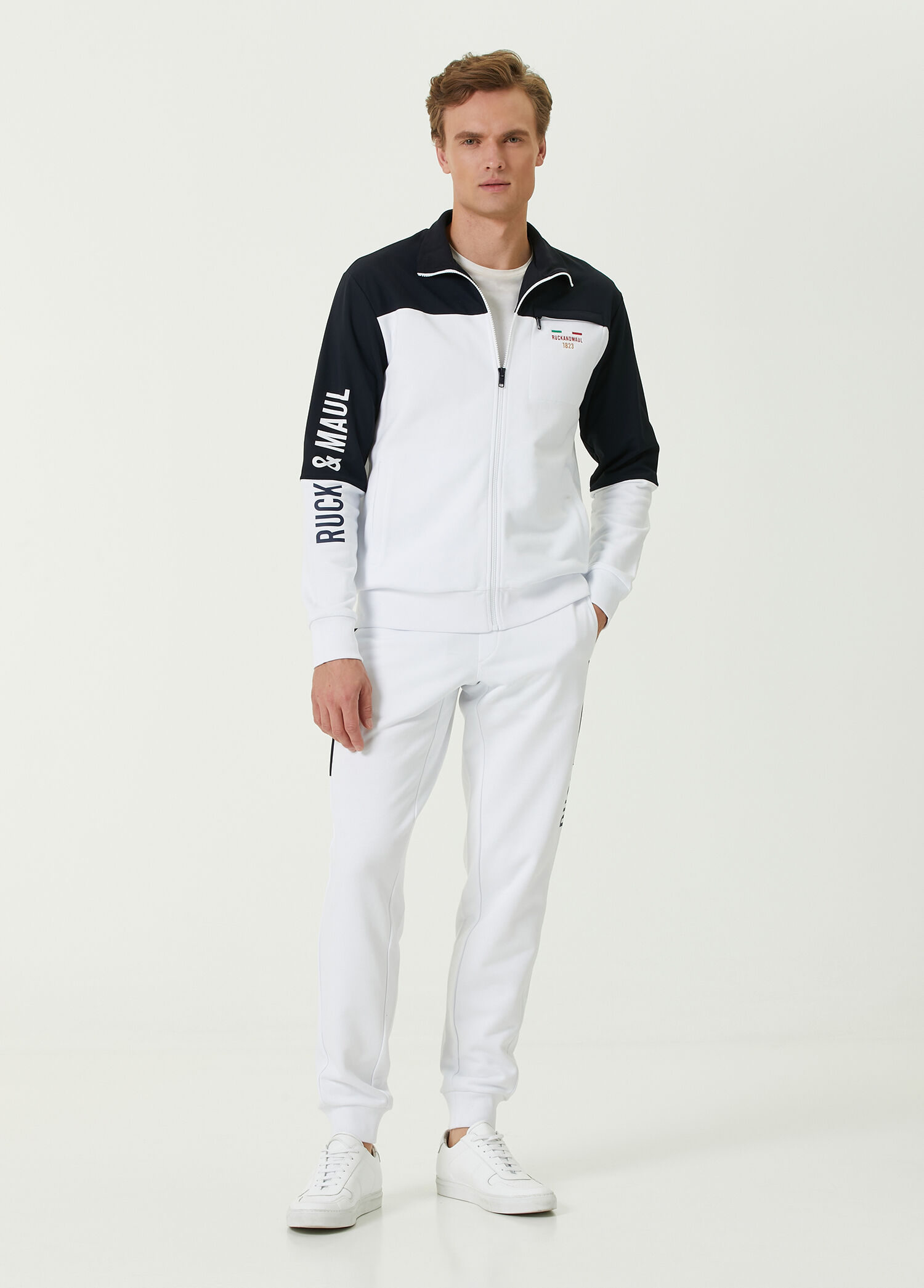 Beymen Beyaz Beli Kordonlu Logolu Jogger Eşofman Altı. 1