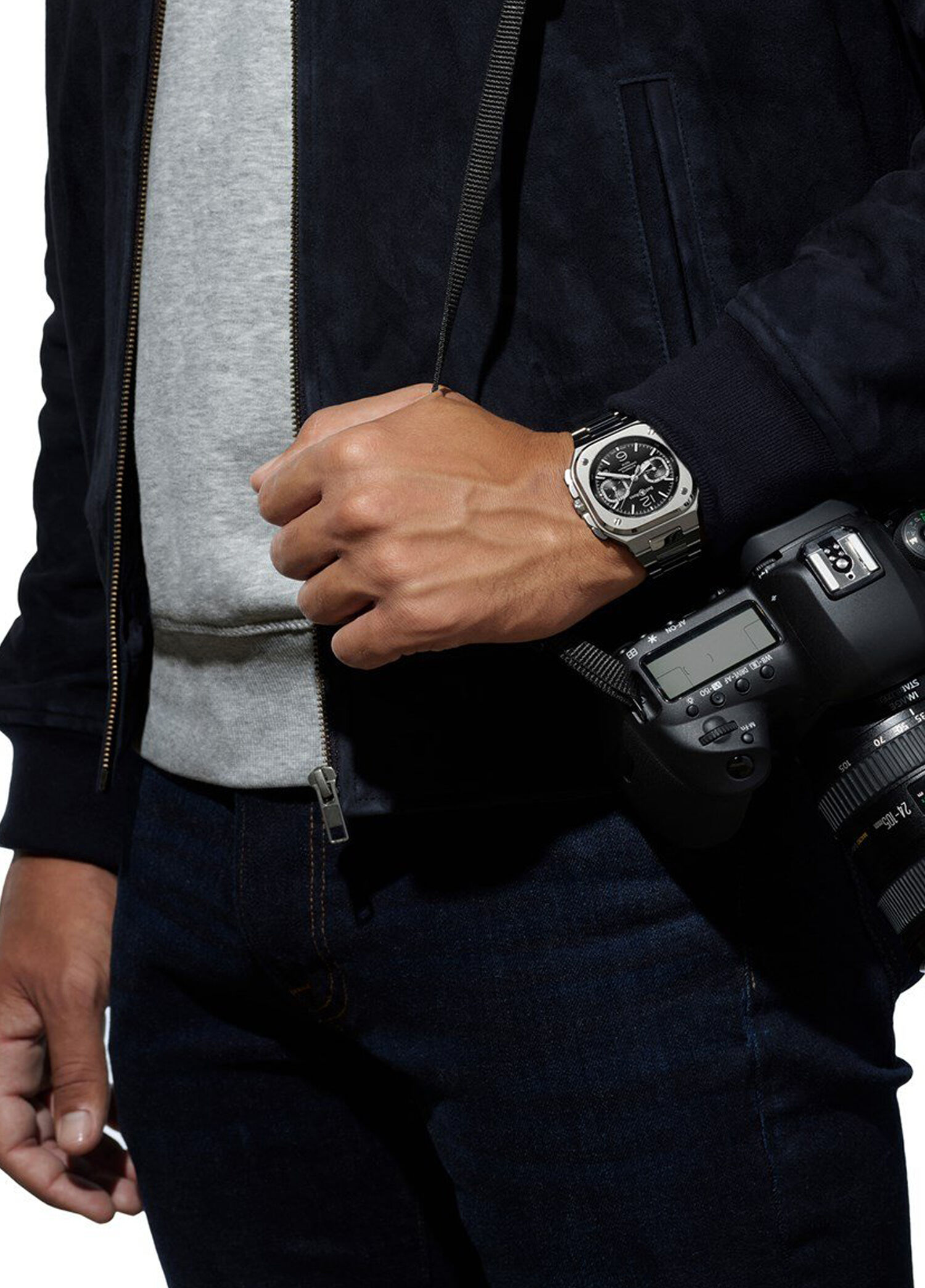 Bell & Ross Çok Renkli Erkek Urban BR 05 Chrono Black Steel Erkek