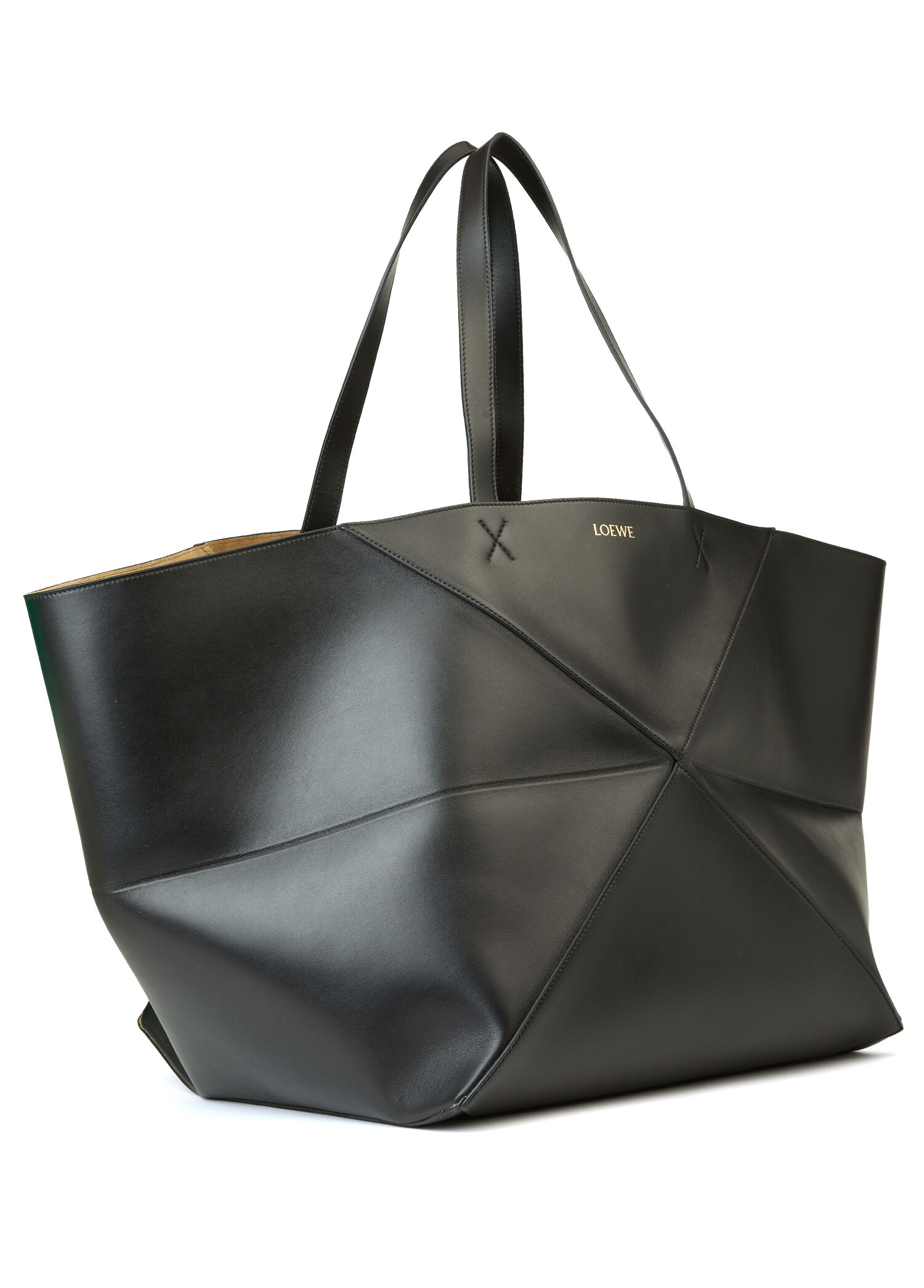 Loewe - XXL Puzzle Fold Tote Siyah Kadın Deri Çanta - Siyah
