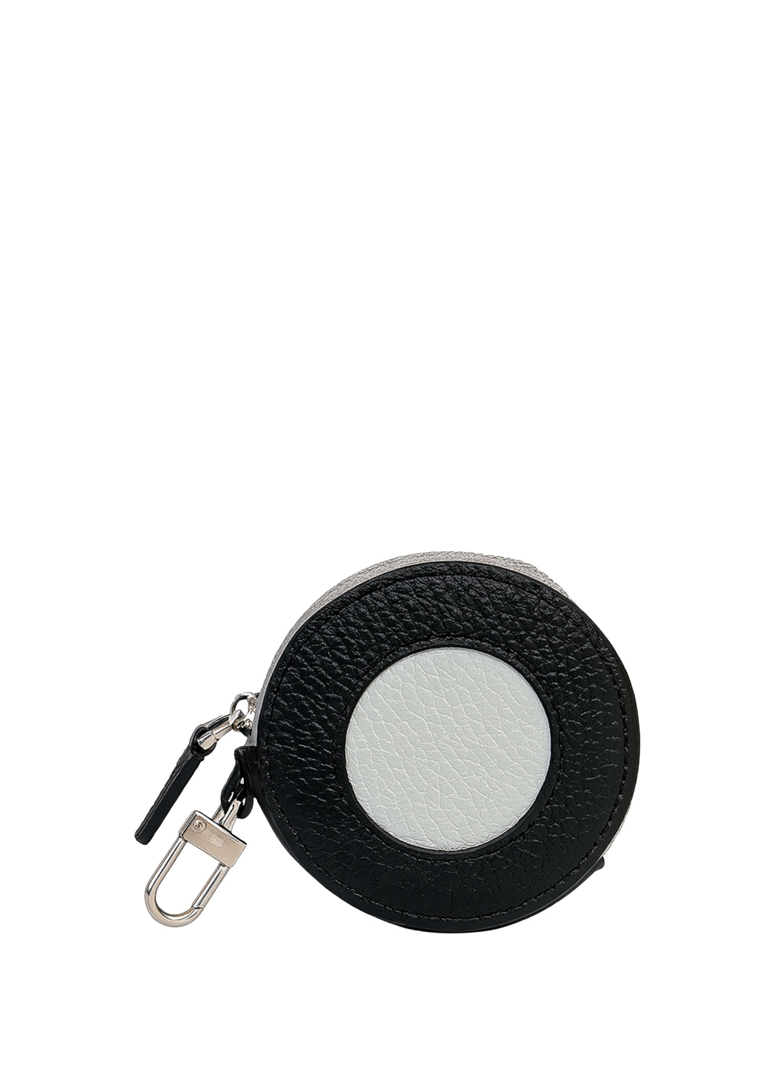 Mini Circle Purse Siyah Deri Unisex Çocuk Cüzdan