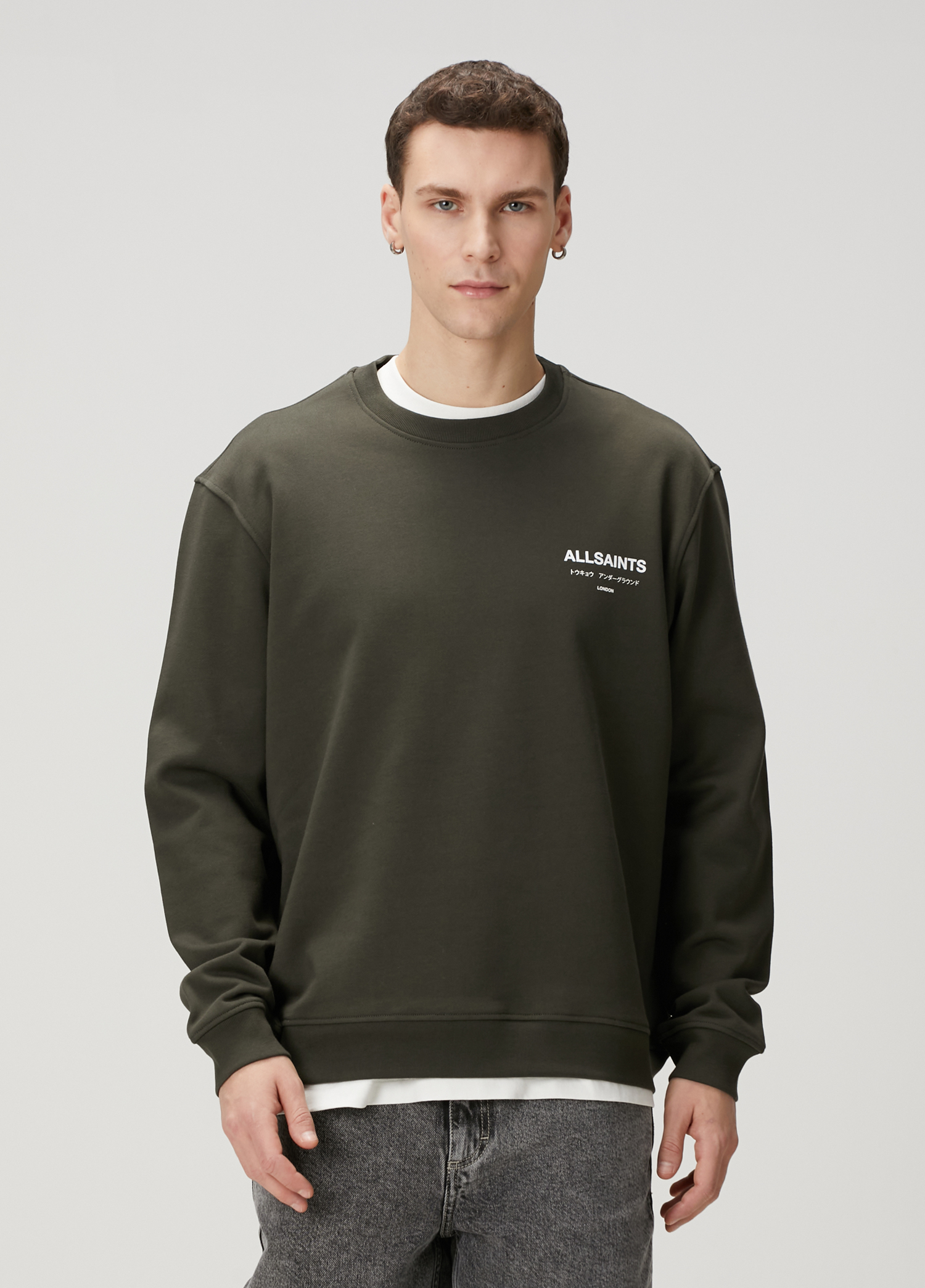 Haki Organik Pamuk Sweatshirt