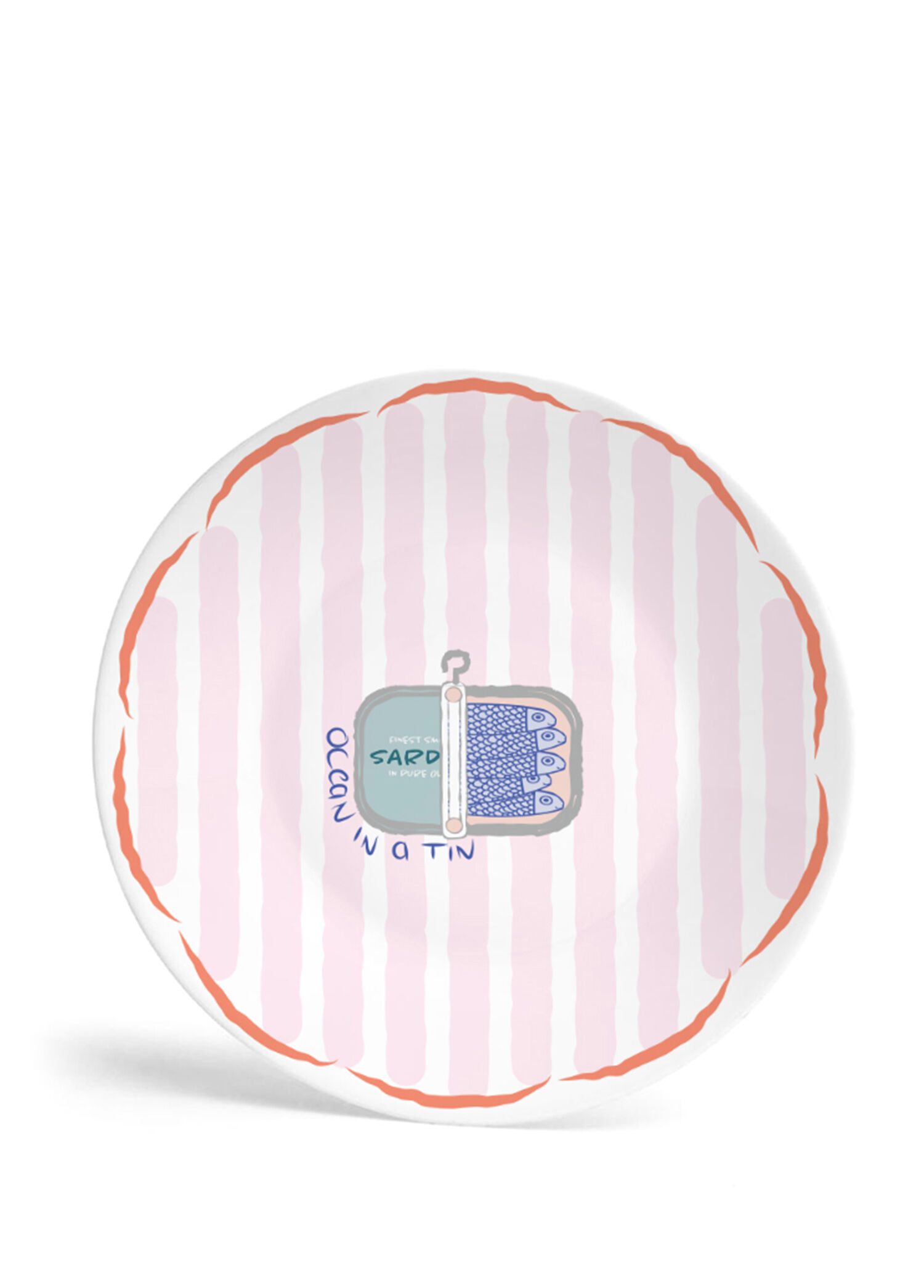 Bon App Collection Sardinia Pembe Beyaz Porselen Tatlı Tabağı 21 cm