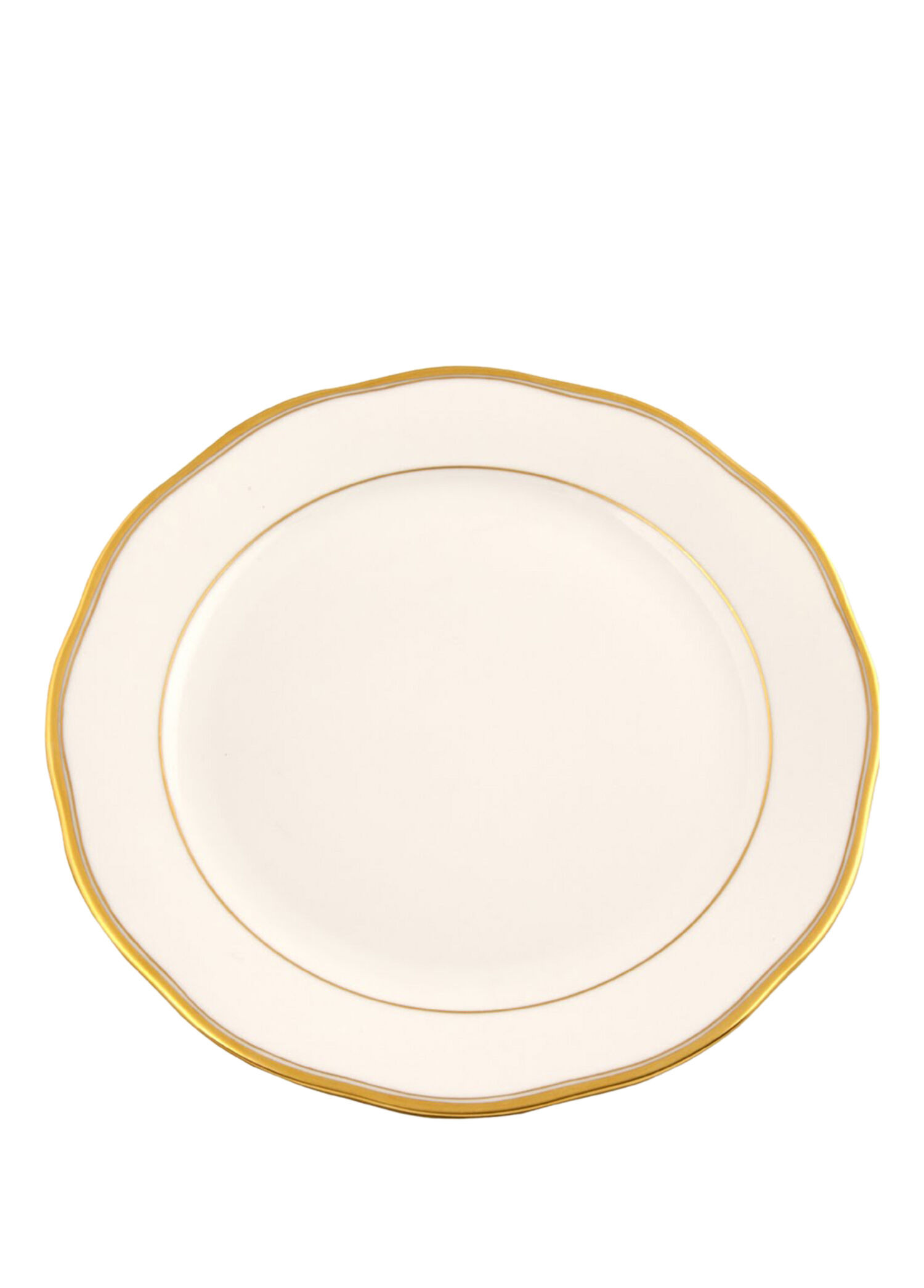Golden Edge Beyaz Porselen Yemek Tabağı 26 cm