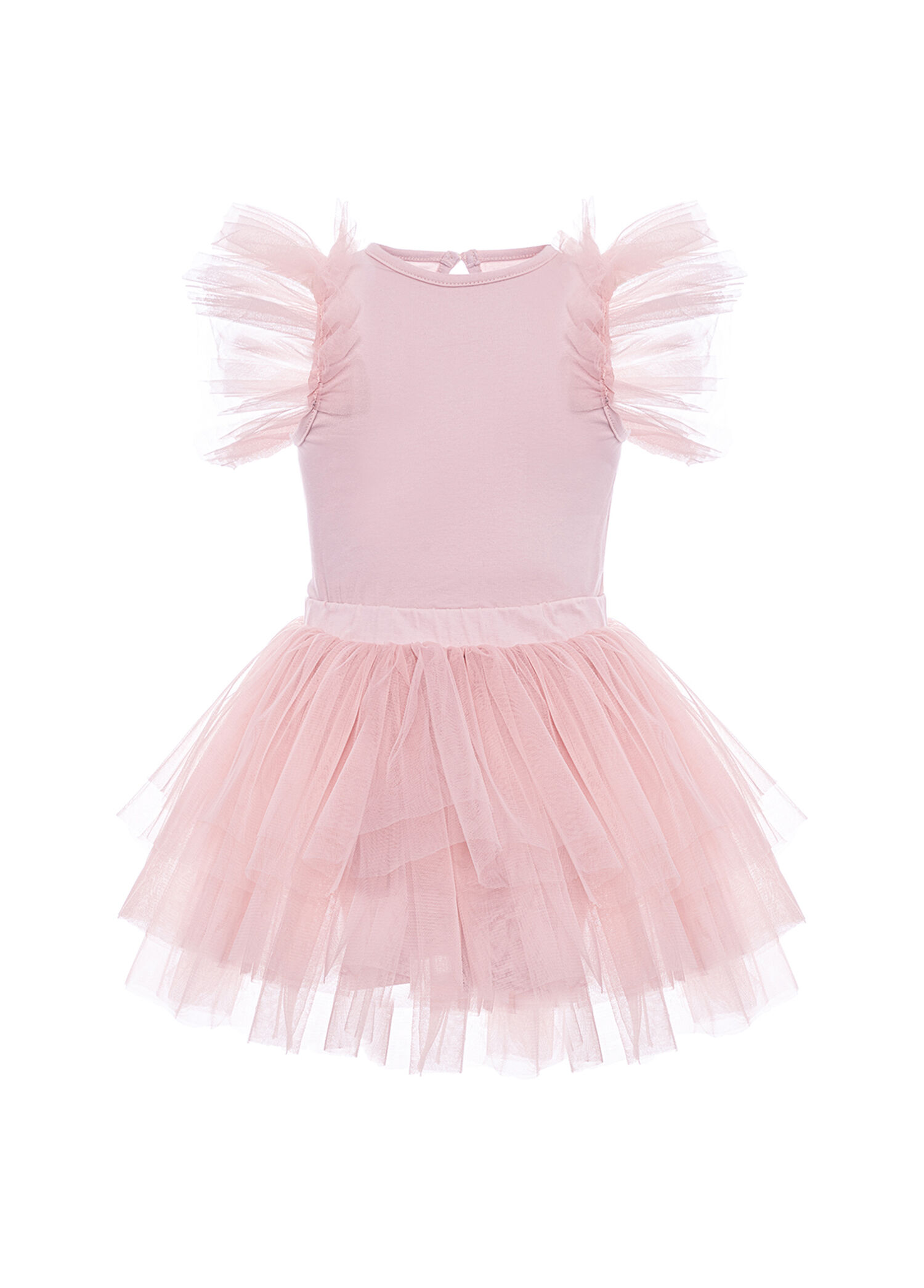 Pudra Pembe Body & Tütü Etek Kız Çocuk 2'li Set
