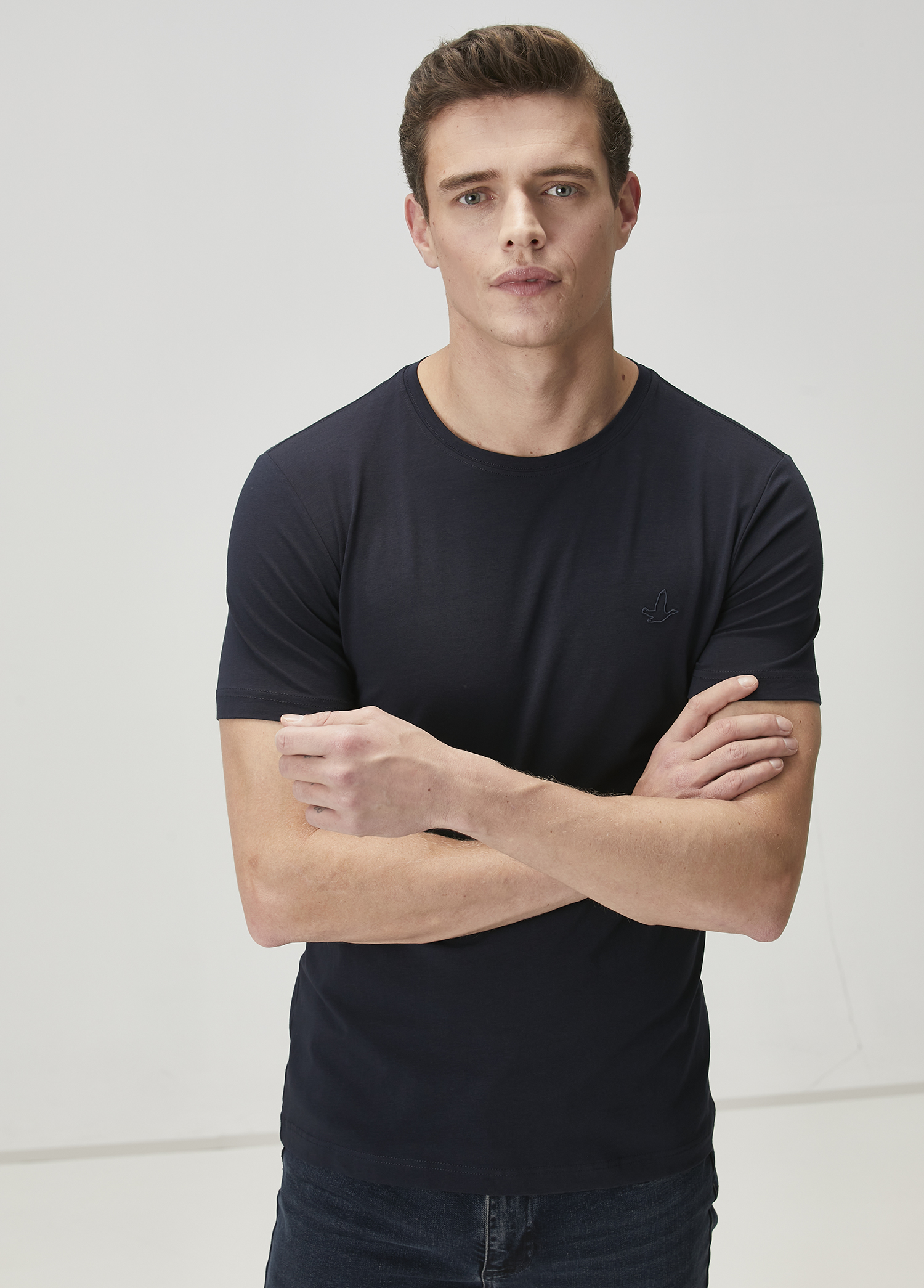 Lacivert Basic T-shirt_1