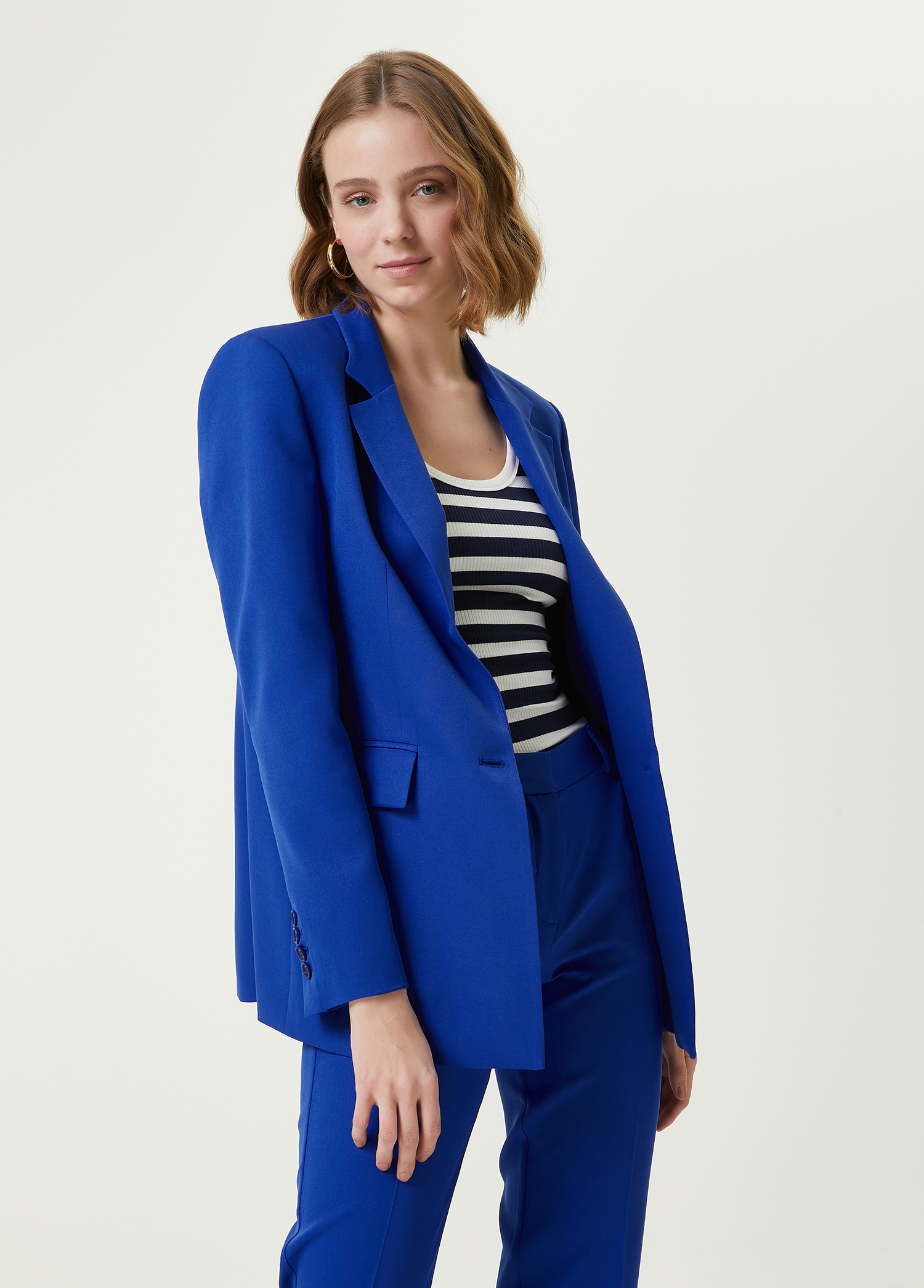 Saks Krep Blazer Ceket