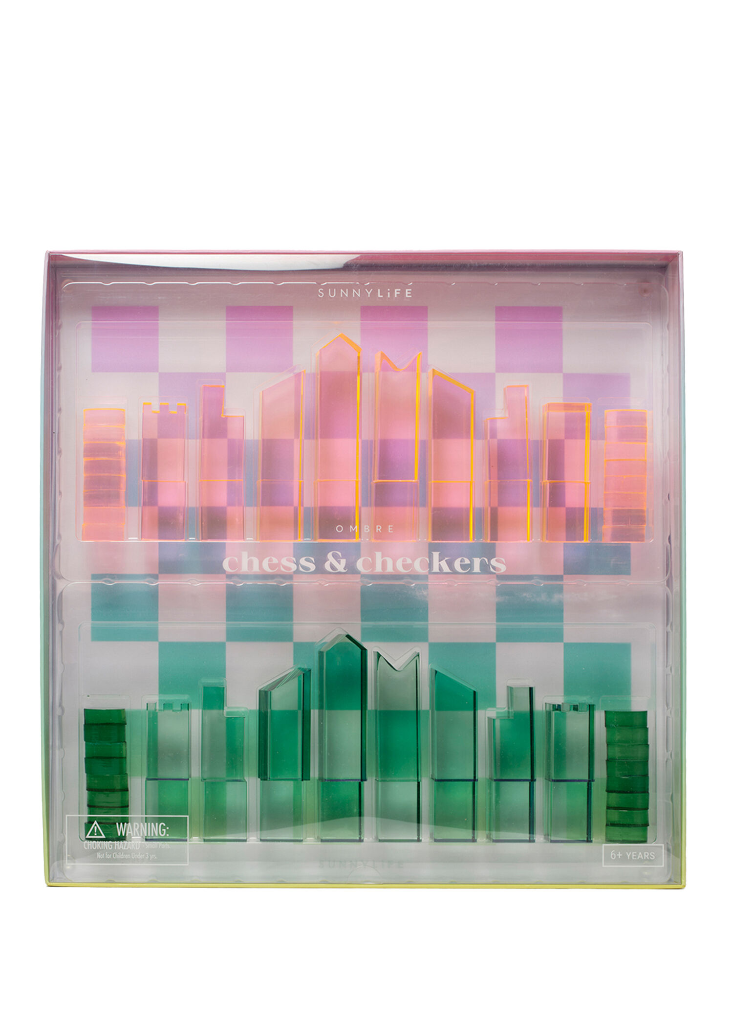 Ombre Lucite Chess Checkers Sherbert Oyun