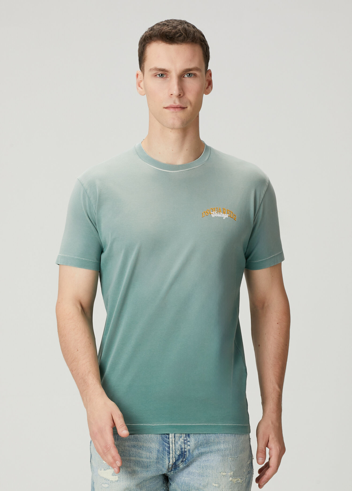 Yeşil Logo Baskılı T-shirt