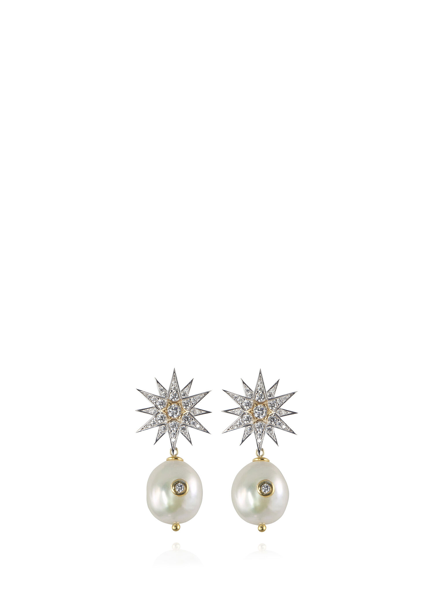 Celestial Star Pearl Zirkon Taşlı Gümüş Kadın Küpe