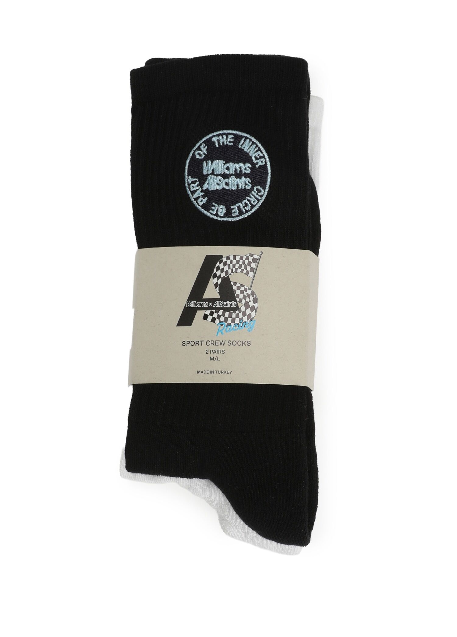 Black And White Women's 2-Piece Socks Set
