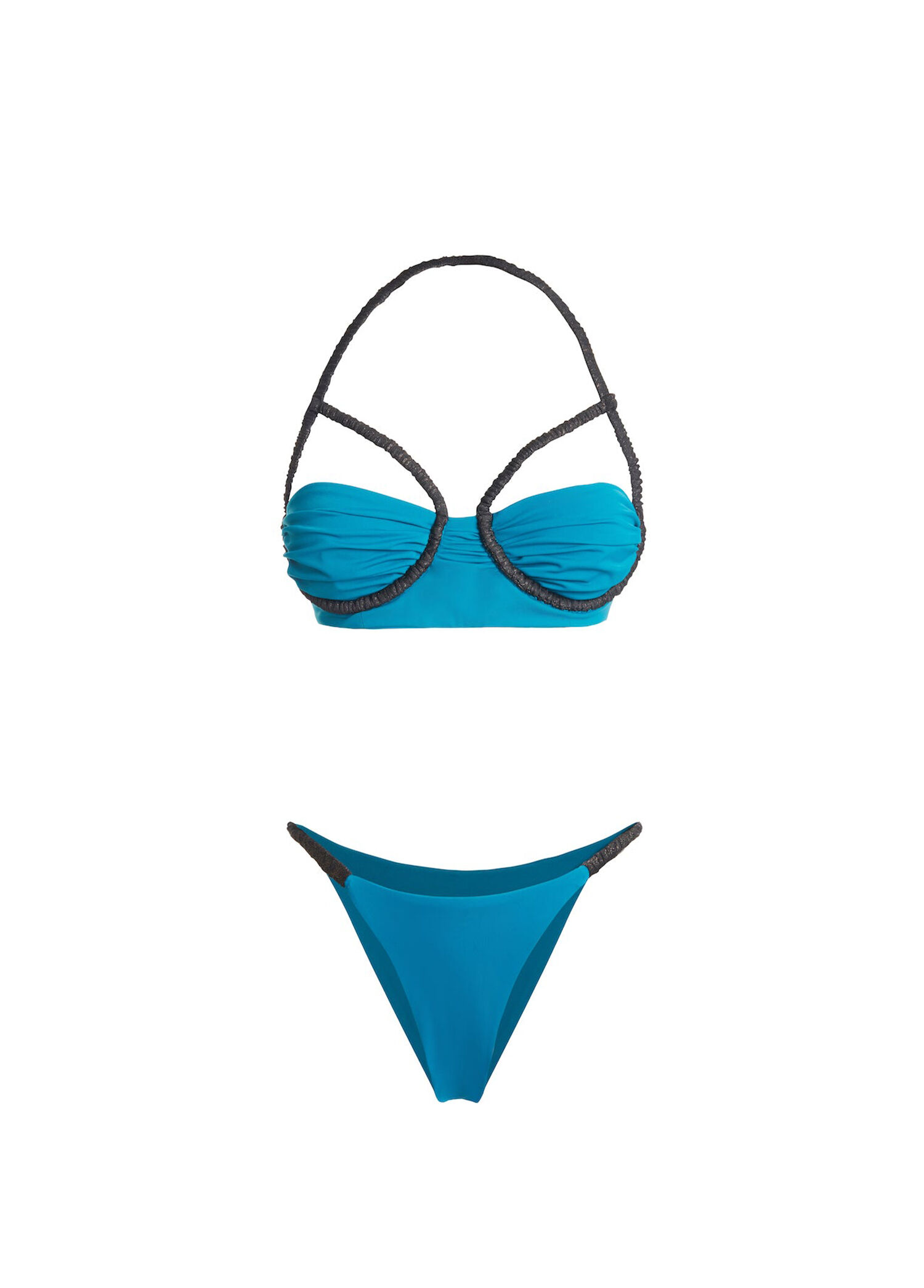 Amazon Bandeau Petrol Mavisi Kadın Bikini Takımı