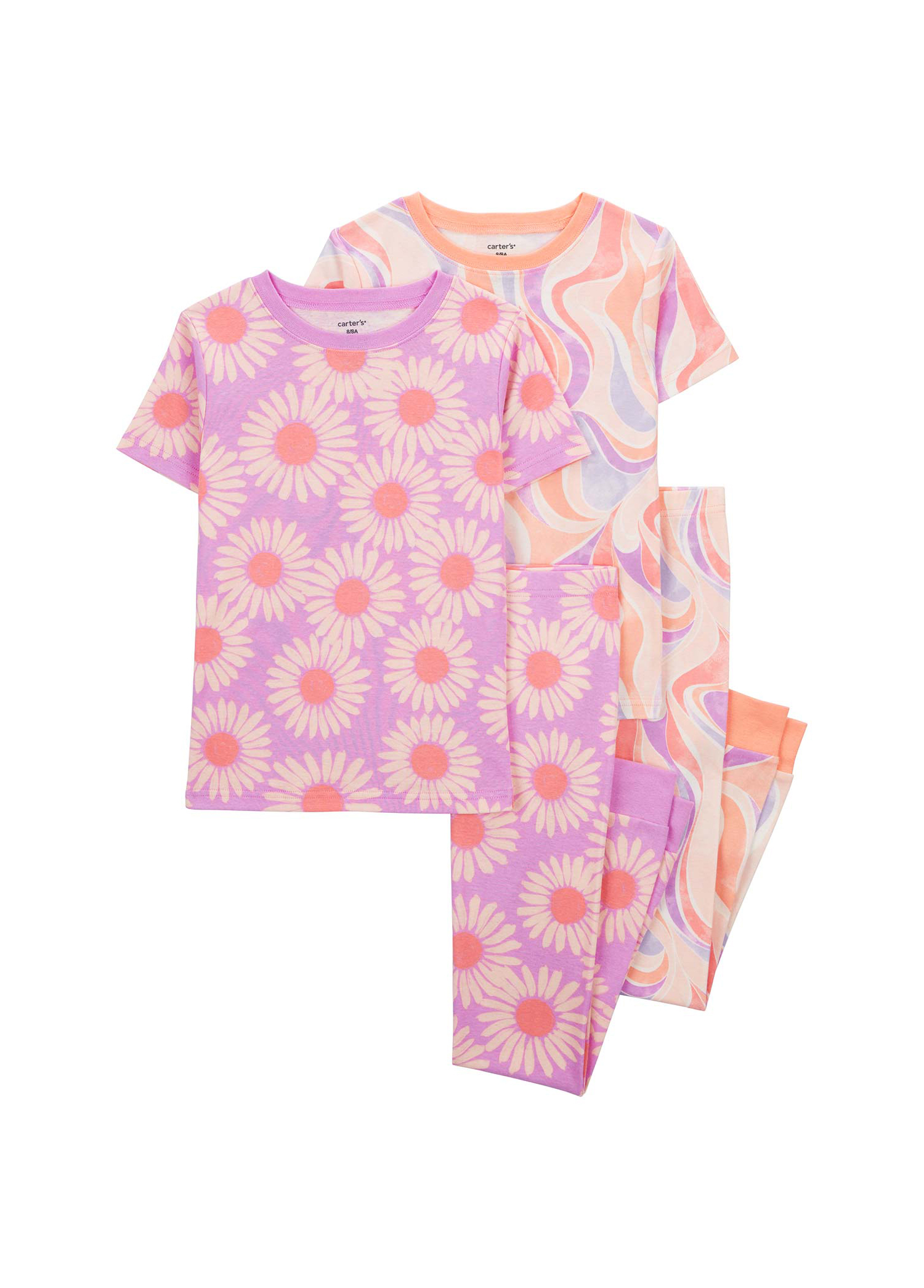 Çiçek Desenli Kız Çocuk Pijama Set