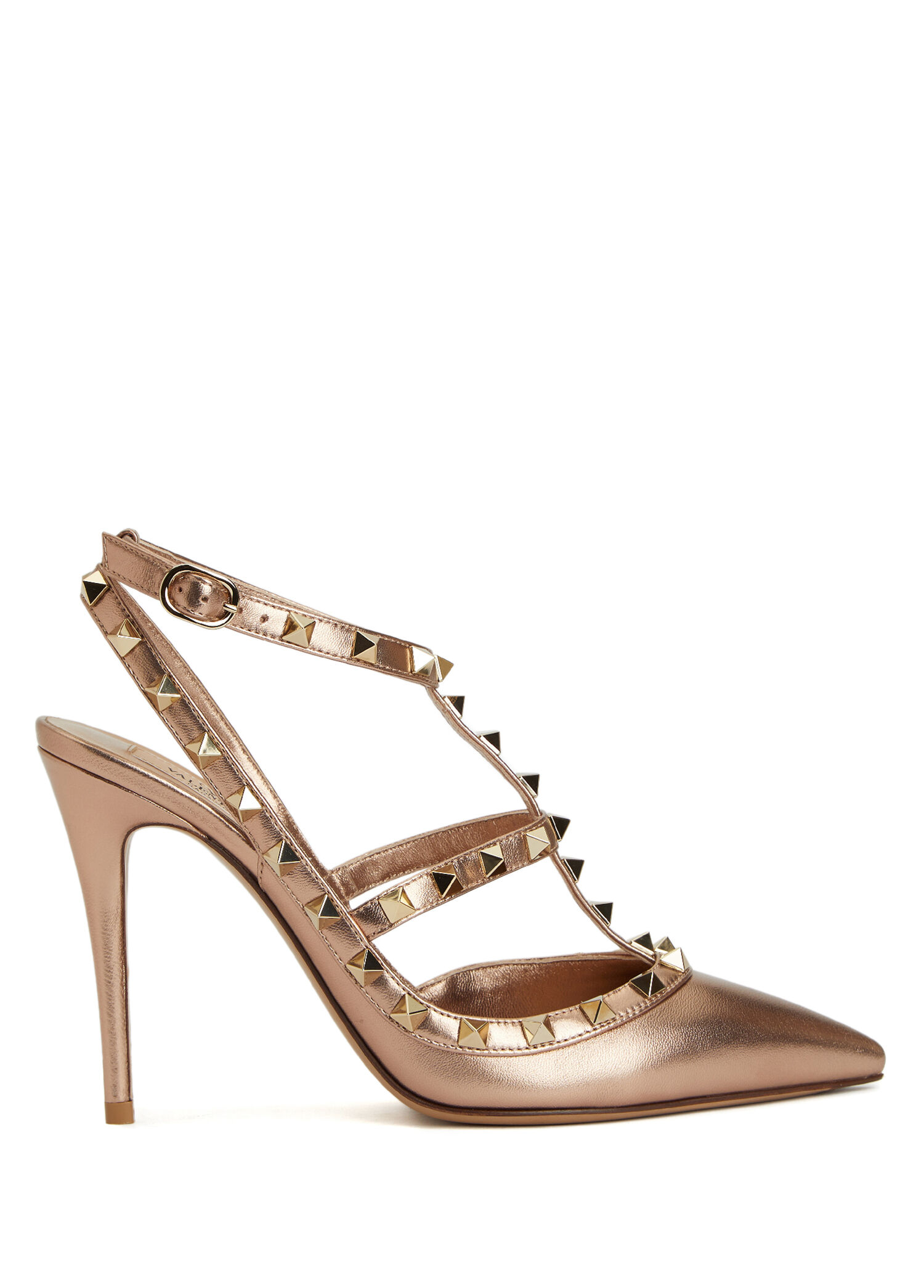 Rockstud Deri Topuklu Ayakkabı