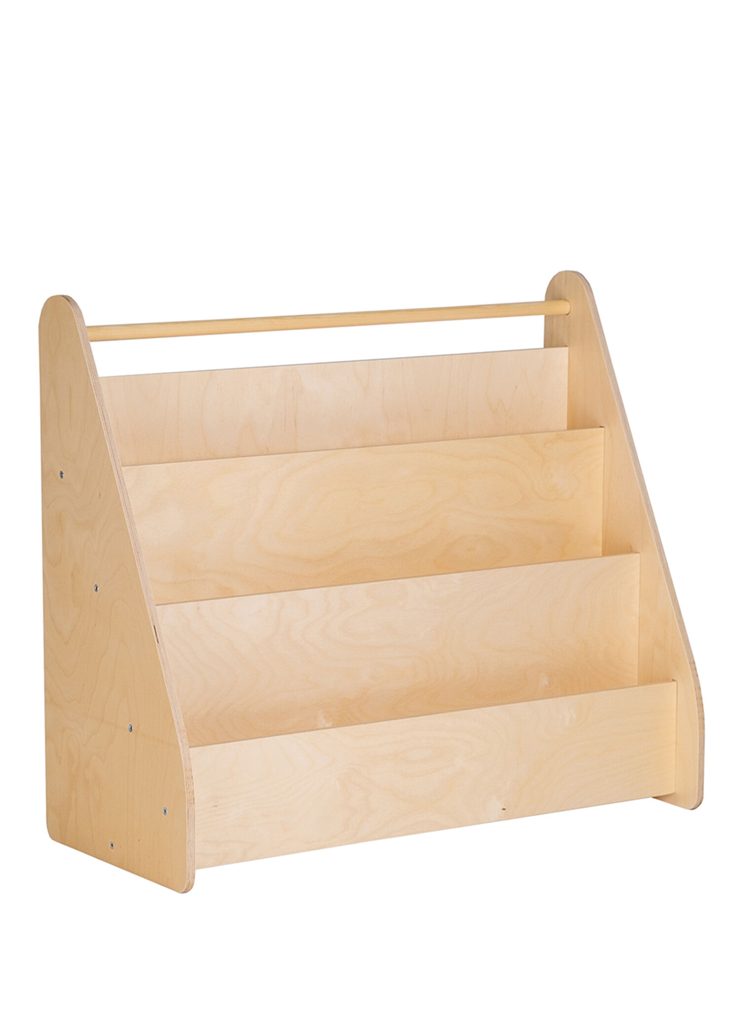 Montessori Huş Ahşap Taşınabilir Çocuk Kitaplık 70 cm