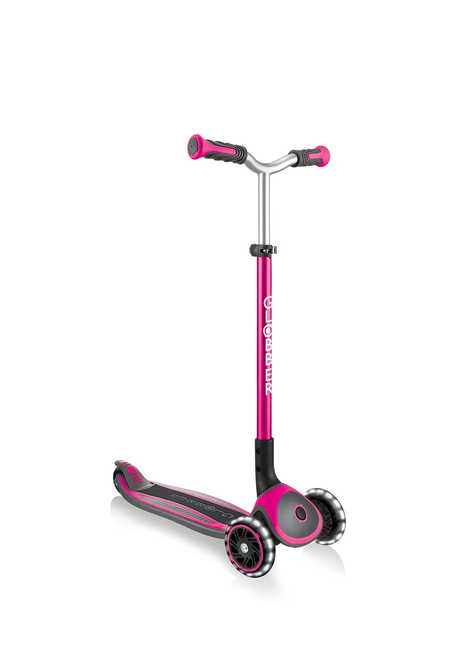 Master Işıklı Katlanabilir Pembe Scooter