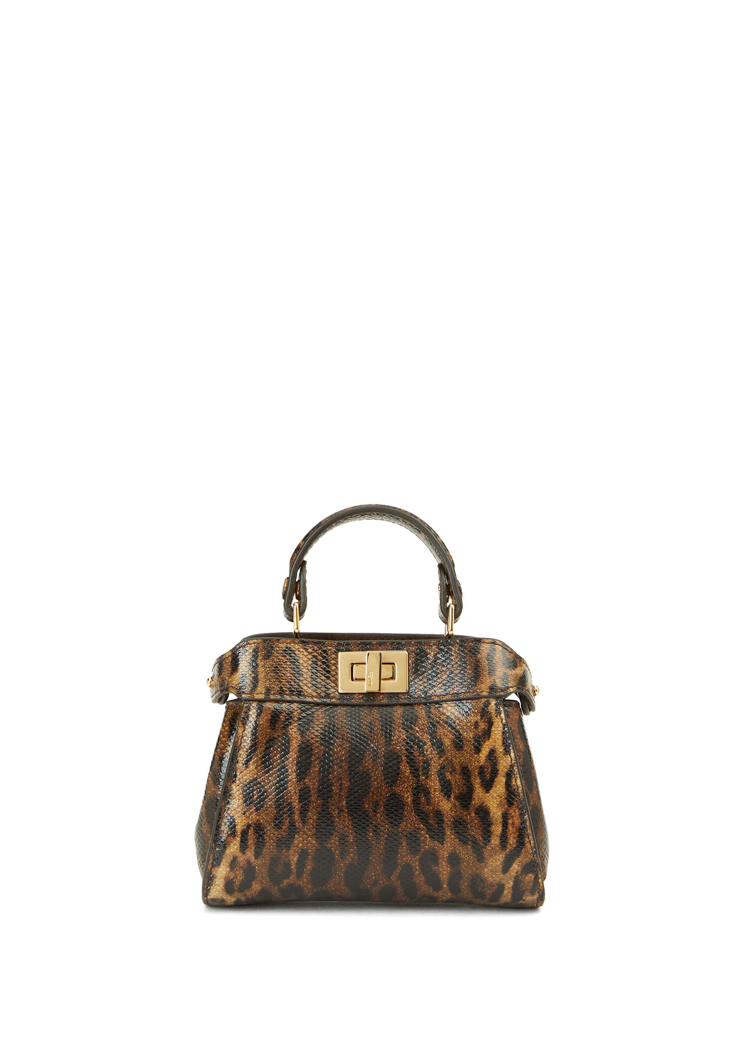 Fendi Leopar Kadın Peekaboo Leopar Desenli Kadın Deri Çanta