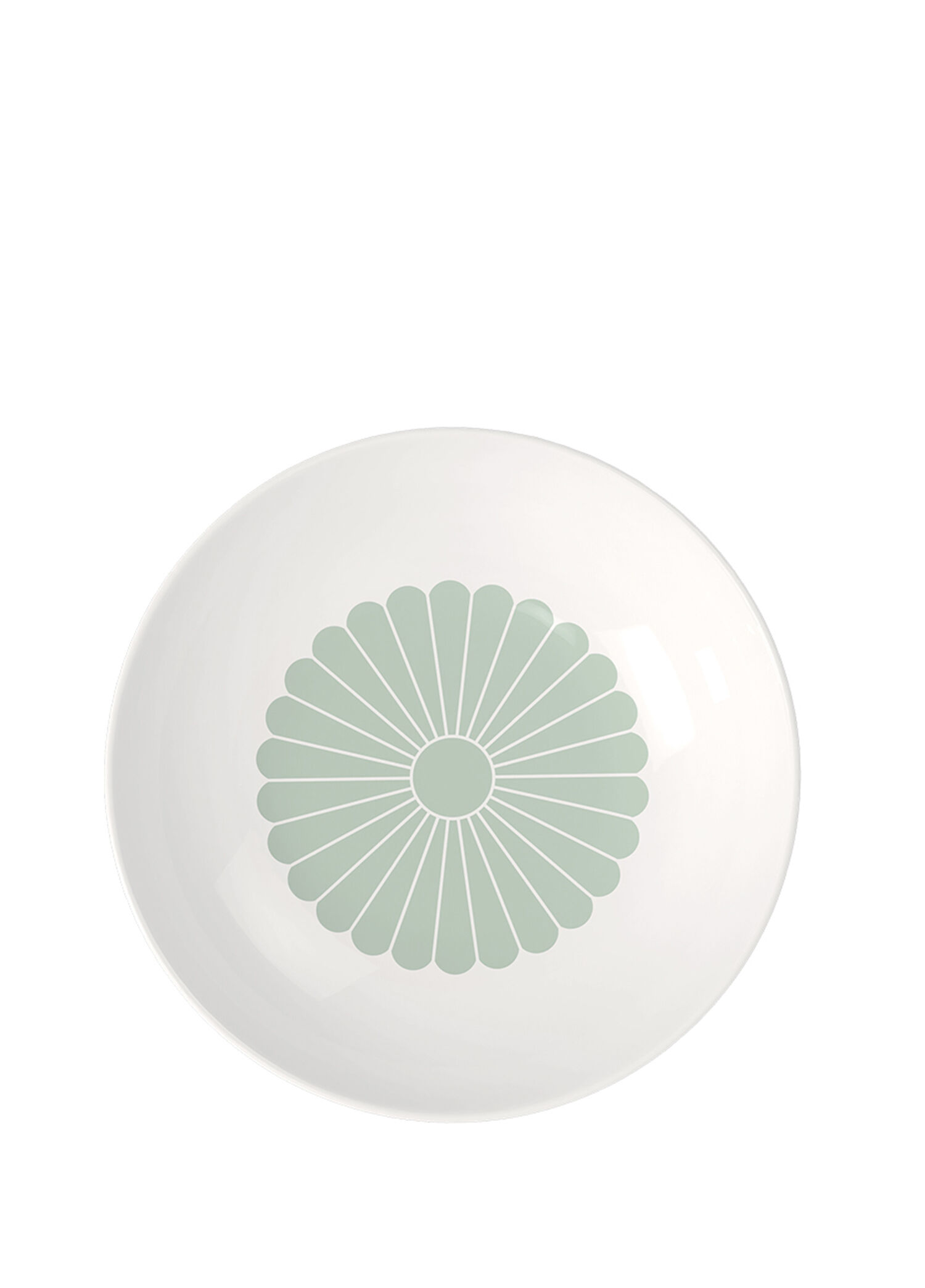 Fleur Vert Yeşil Porselen Çukur Tabak 24 cm