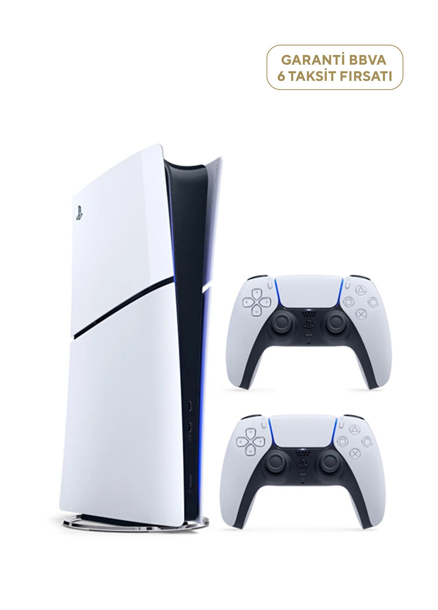 PlayStation 5 Slim Digital Edition 825 GB SSD Oyun Konsolu + 2. PS5 Kol Beyaz (Yeni Sürüm)