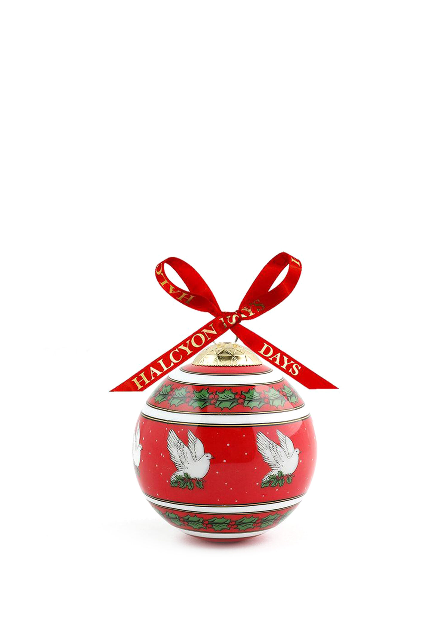 Peace Dove Red Christmas Ornament