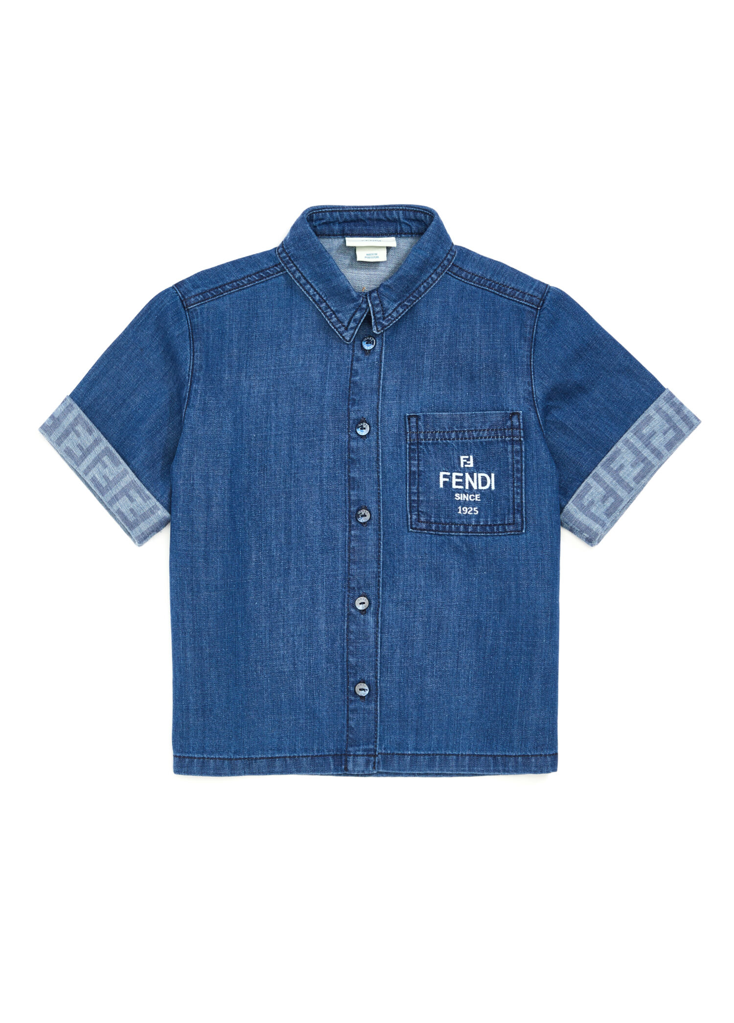 Lacivert Kız Çocuk Denim Gömlek