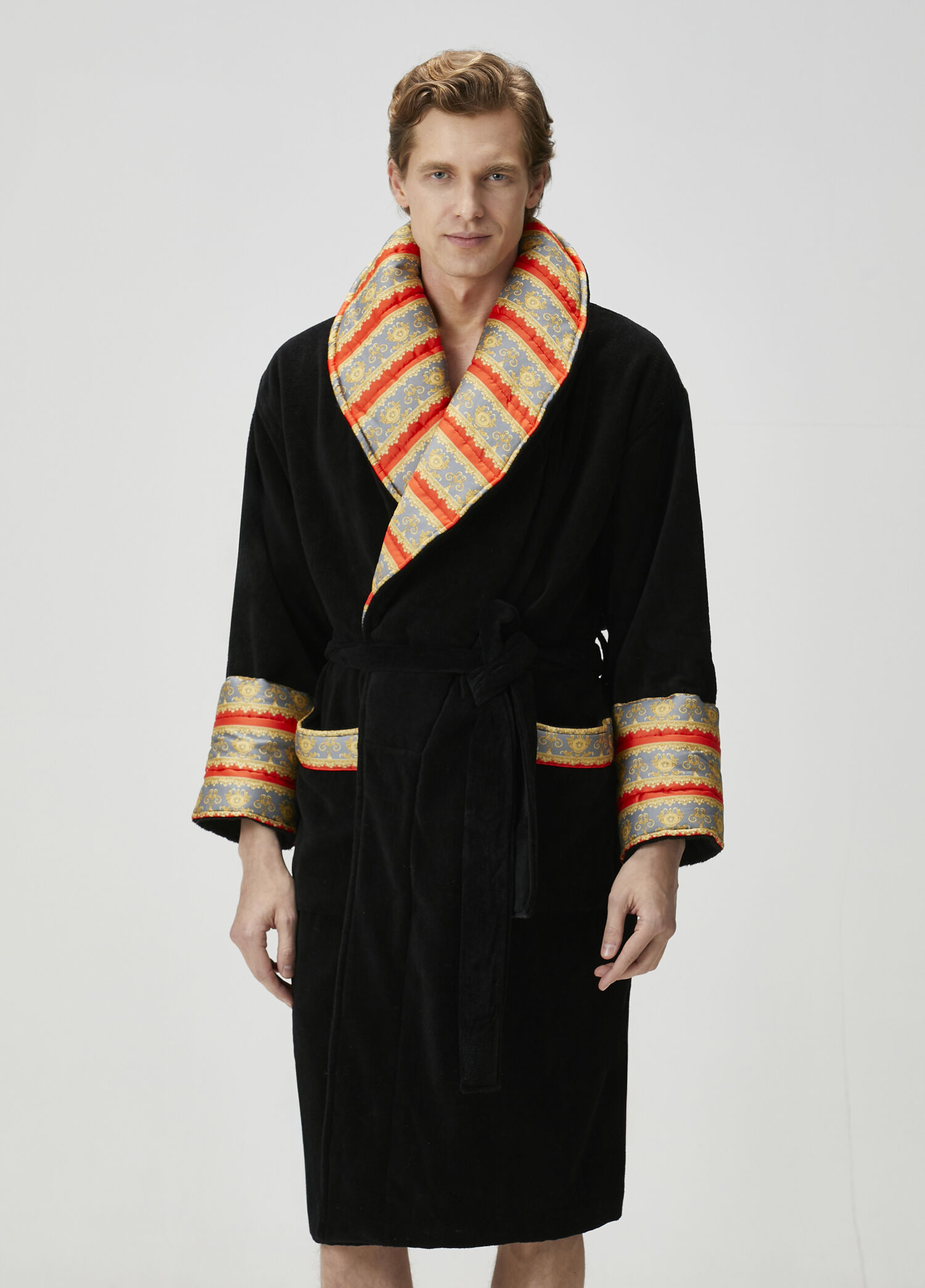 I love Baroque Siyah Unisex Bornoz