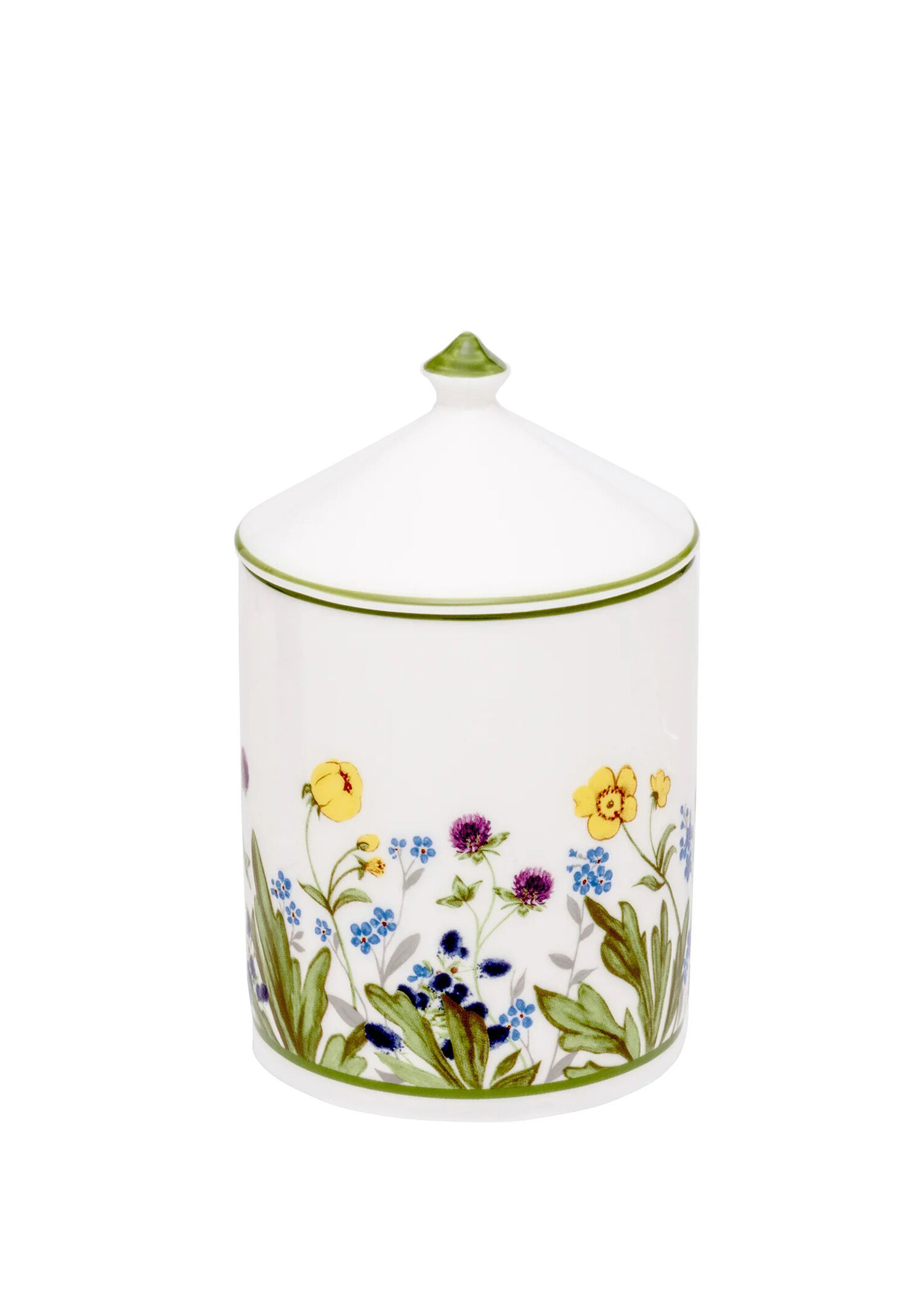 Highgrove Wildflower Cut Grass Lidded Candle Porselen Mum 11 cm