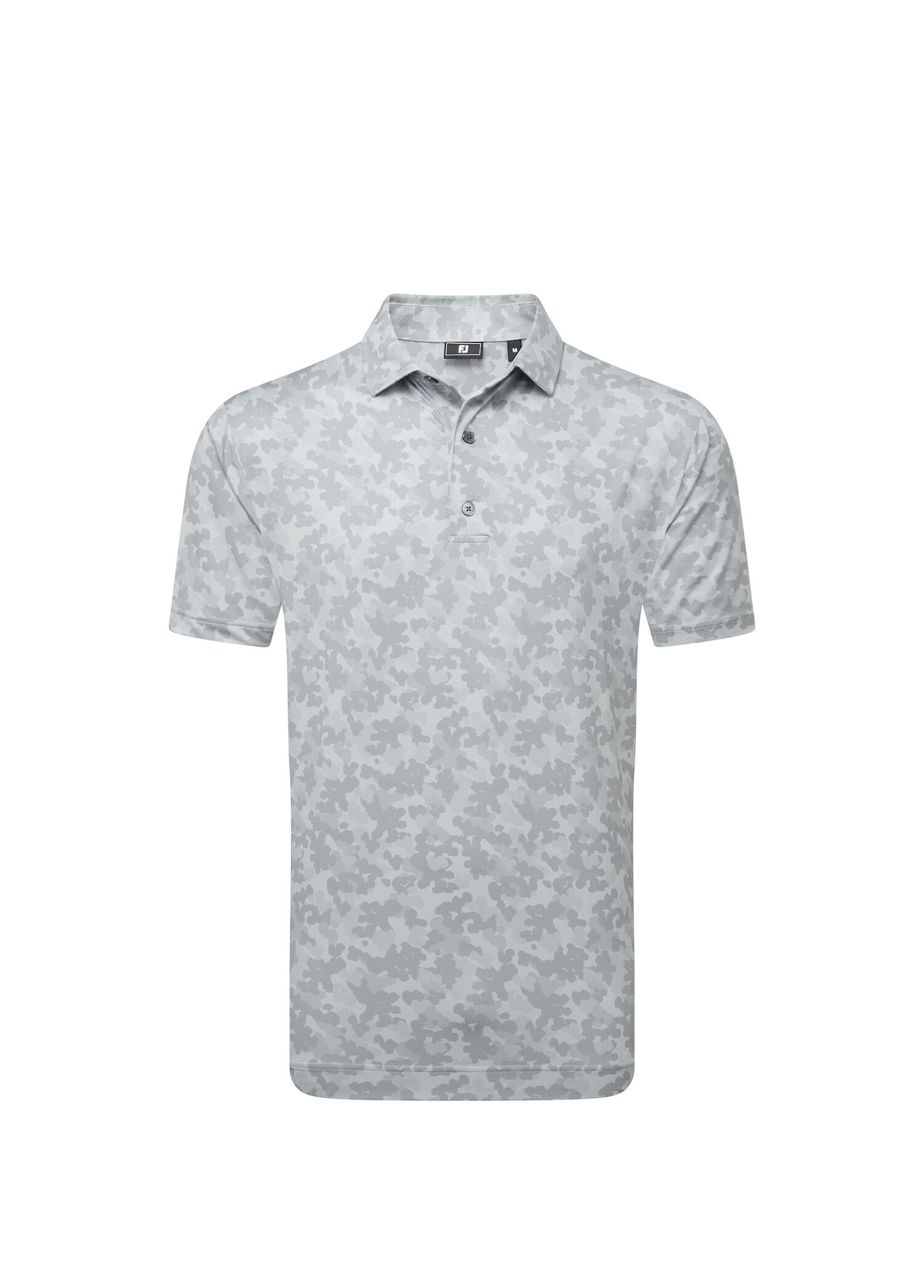Pop Camo Lisle Gri Kısa Kollu Erkek Golf T-Shirt