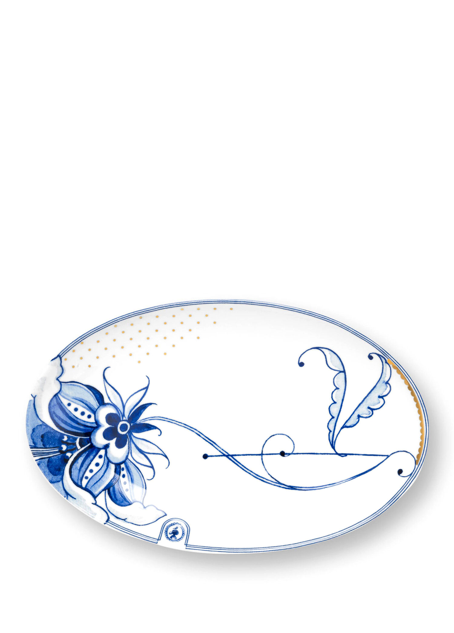 P Pip Studio Blue Bird Beyaz Porselen Servis Tabagi