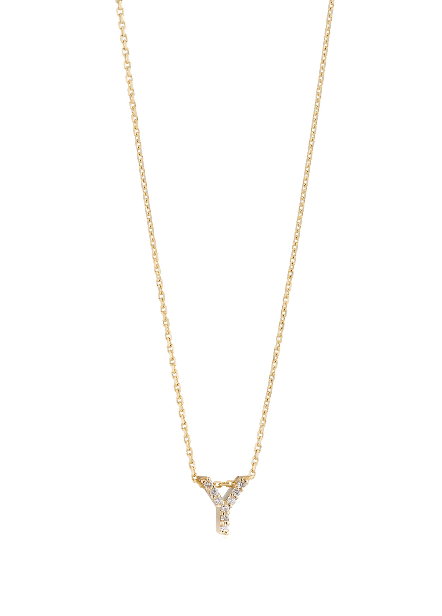 Mini Initial Diamonds Kadın Altın Kolye