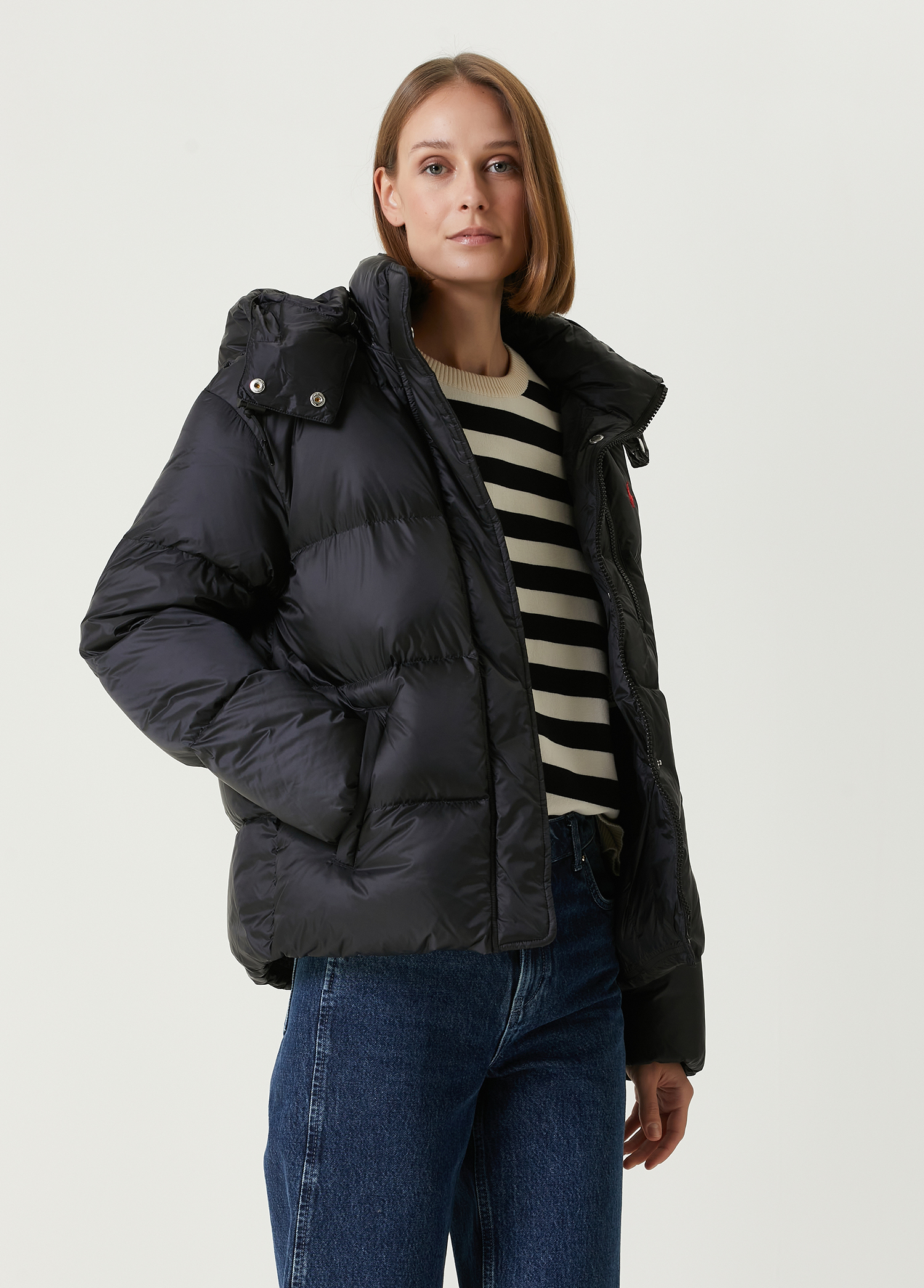 Ralph lauren long puffer coat with hood hotsell