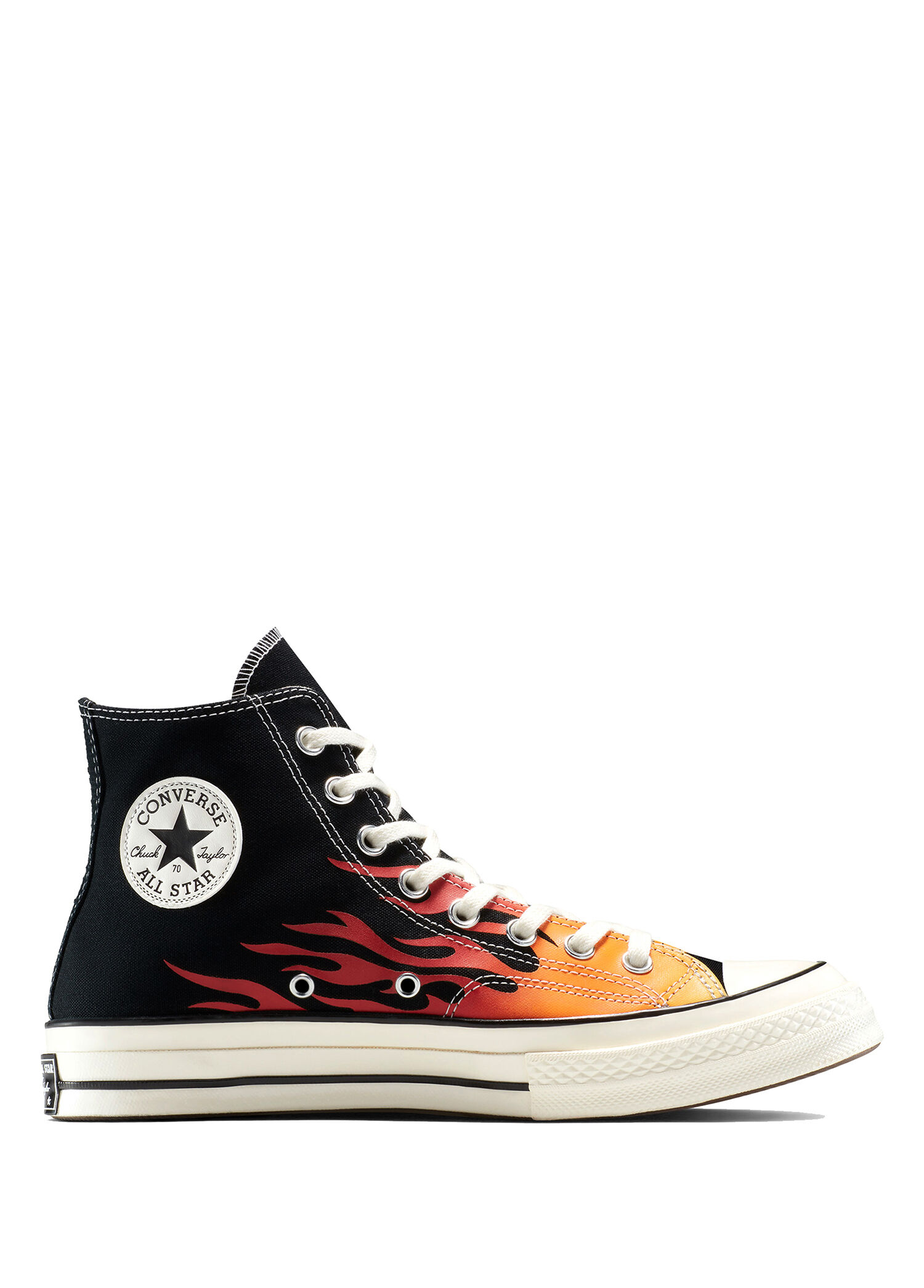 Converse Siyah Erkek Chuck 70 Fire Siyah Kanvas Unisex Sneaker
