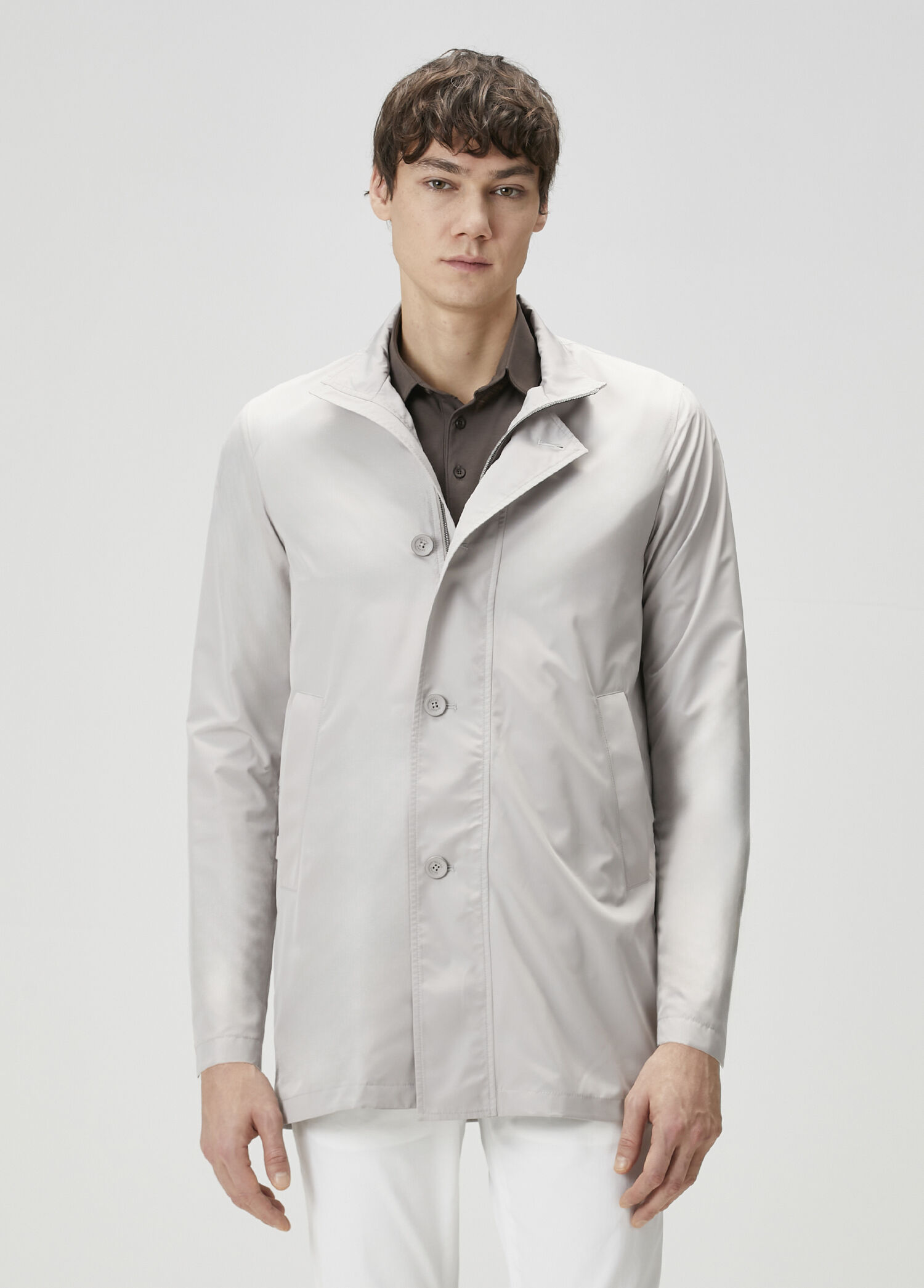 Açık Gri Pardösü