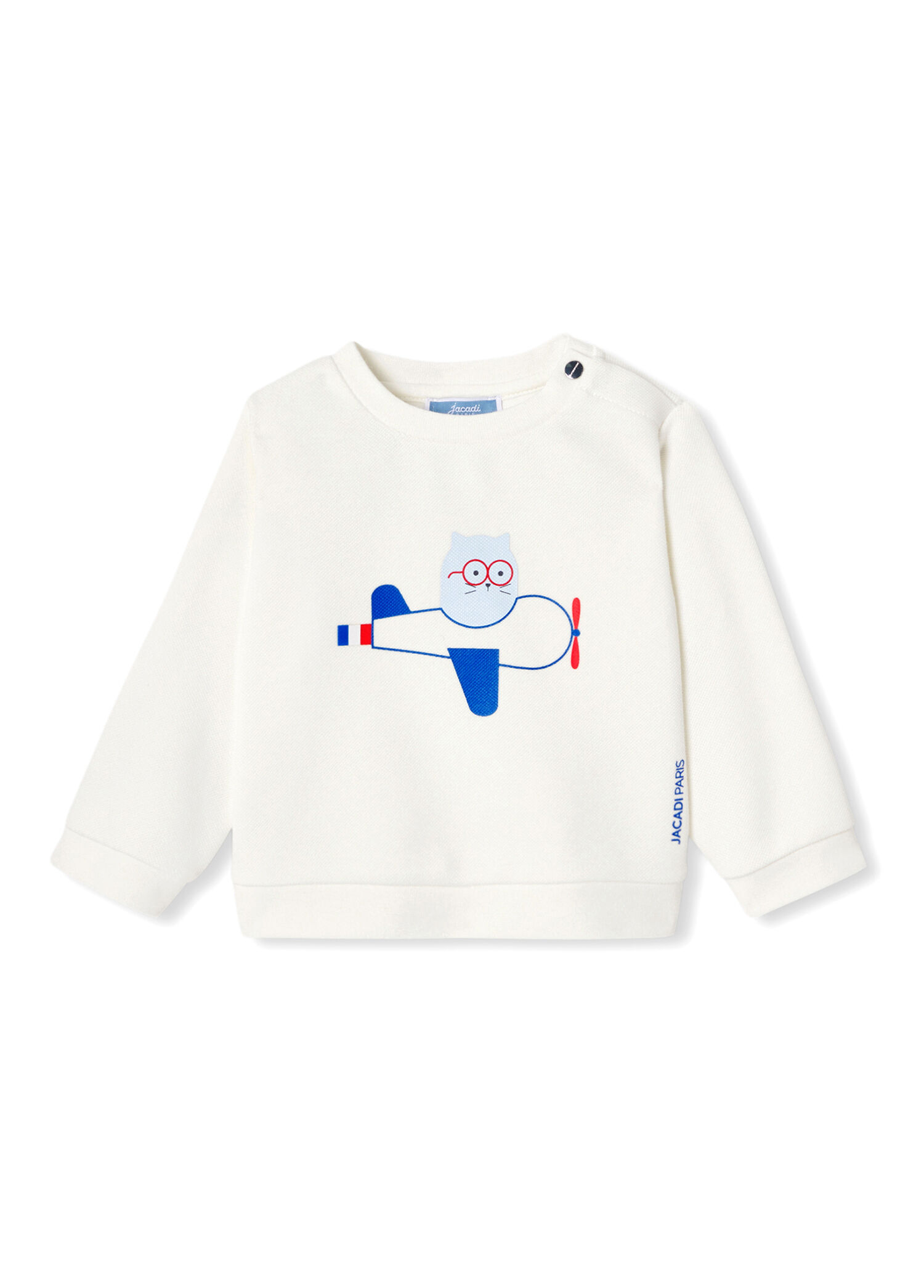 Beyaz Yumuşak Erkek Bebek Sweatshirt