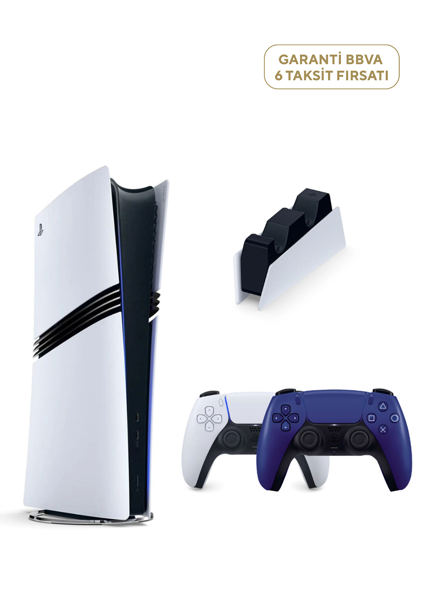 Playstation 5 Pro 2TB Oyun Konsolu + 2. PS5 Cobalt Blue + PS5 Şarj İstasyonu