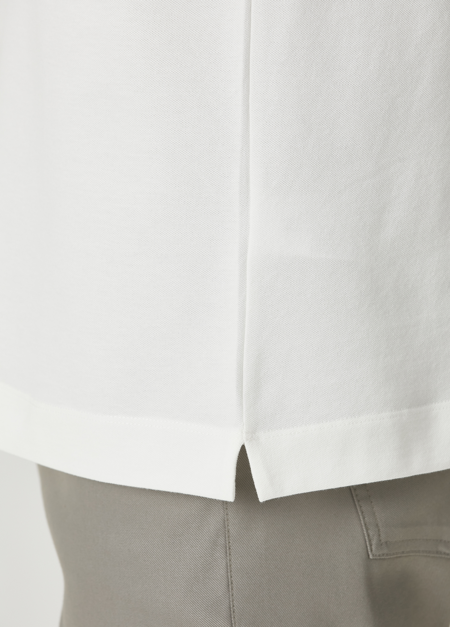 Kırık Beyaz Polo Yaka T-shirt_7