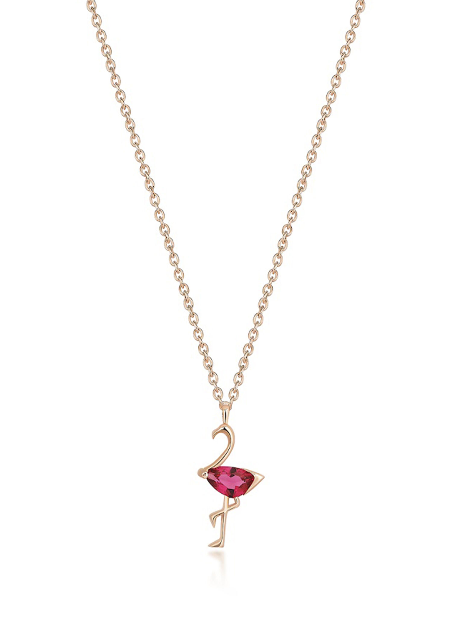 Candy Flamingo Necklace 14 Ayar Rose Gold Kız Çocuk Kolye