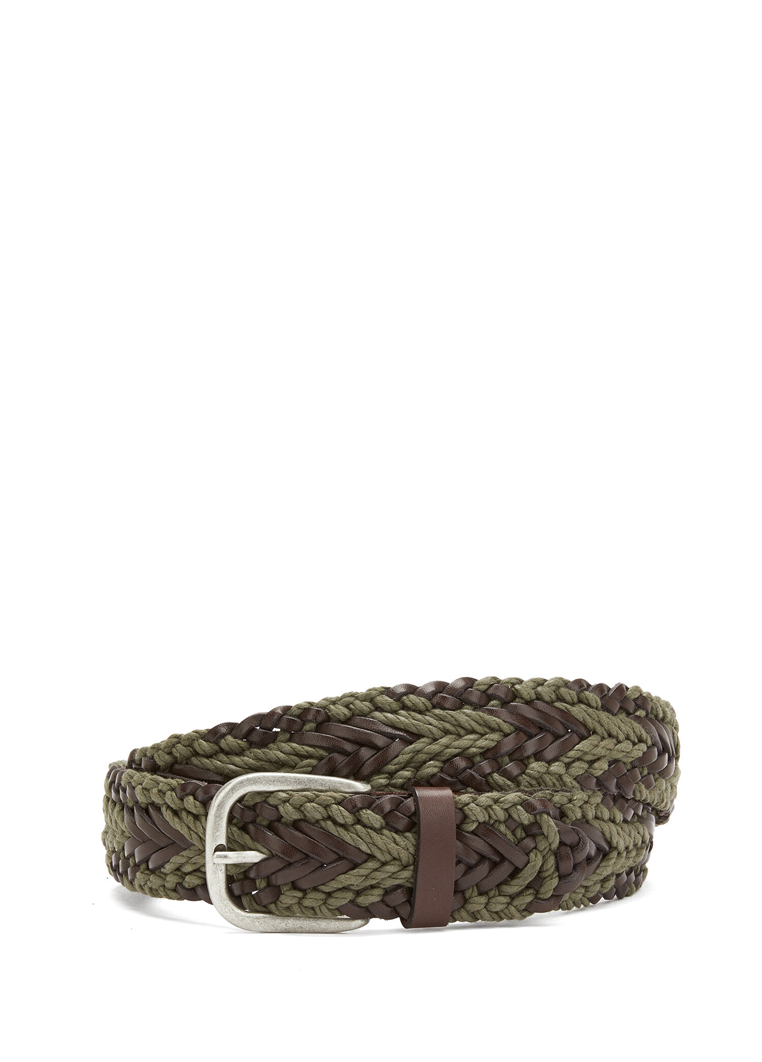 Khaki Men's Leather Belt
