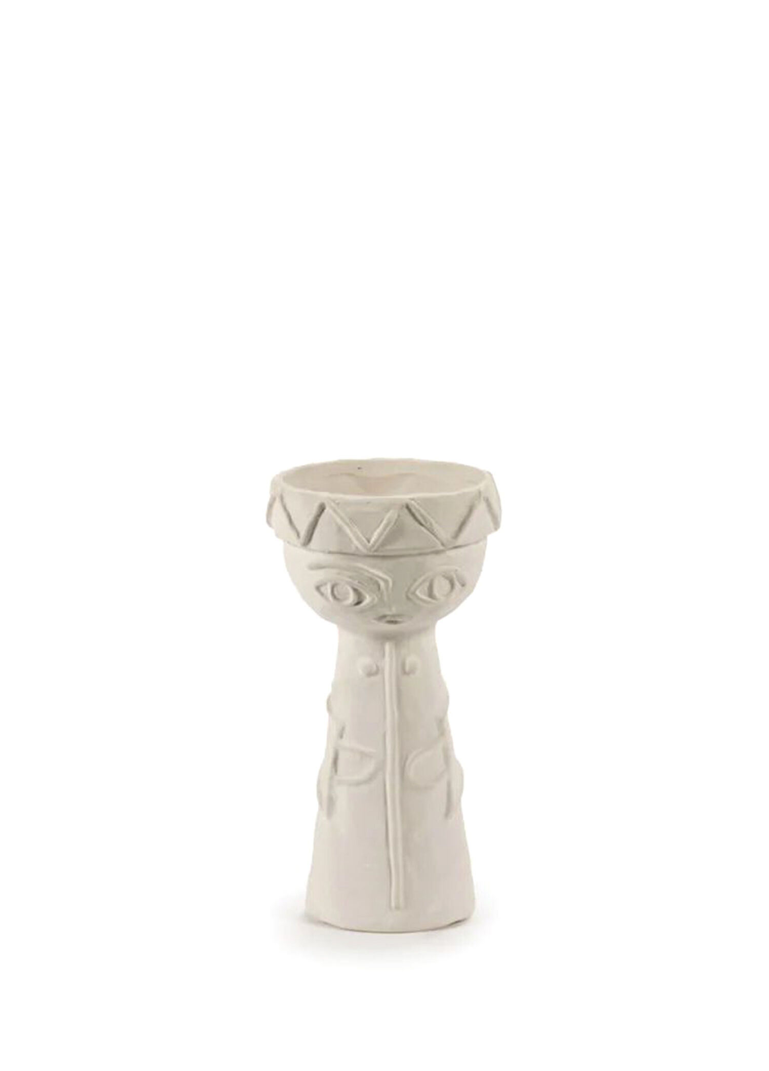 Les Femmes S01 Beige Kırık Beyaz Seramik Vazo