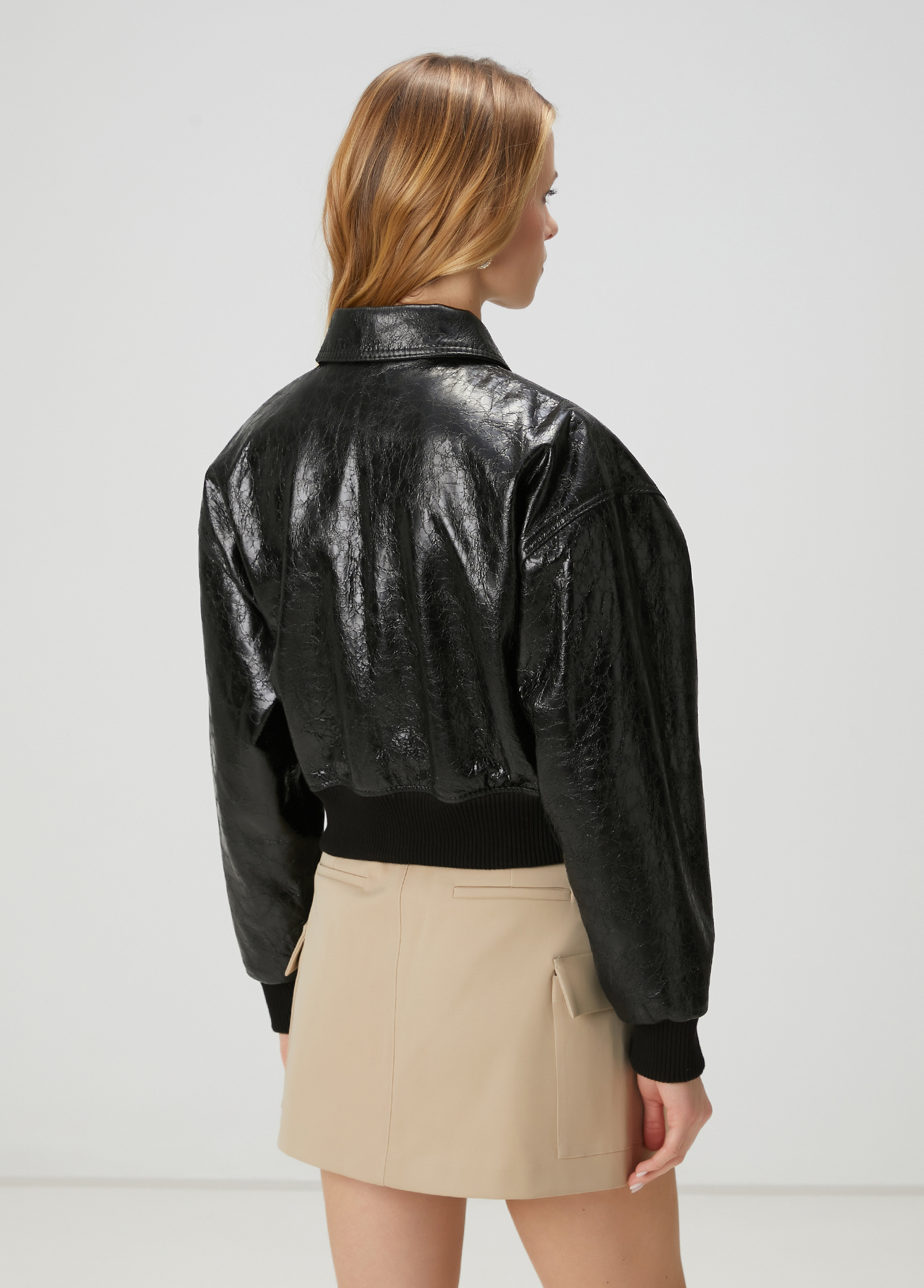 Siyah Deri Bomber Ceket_4