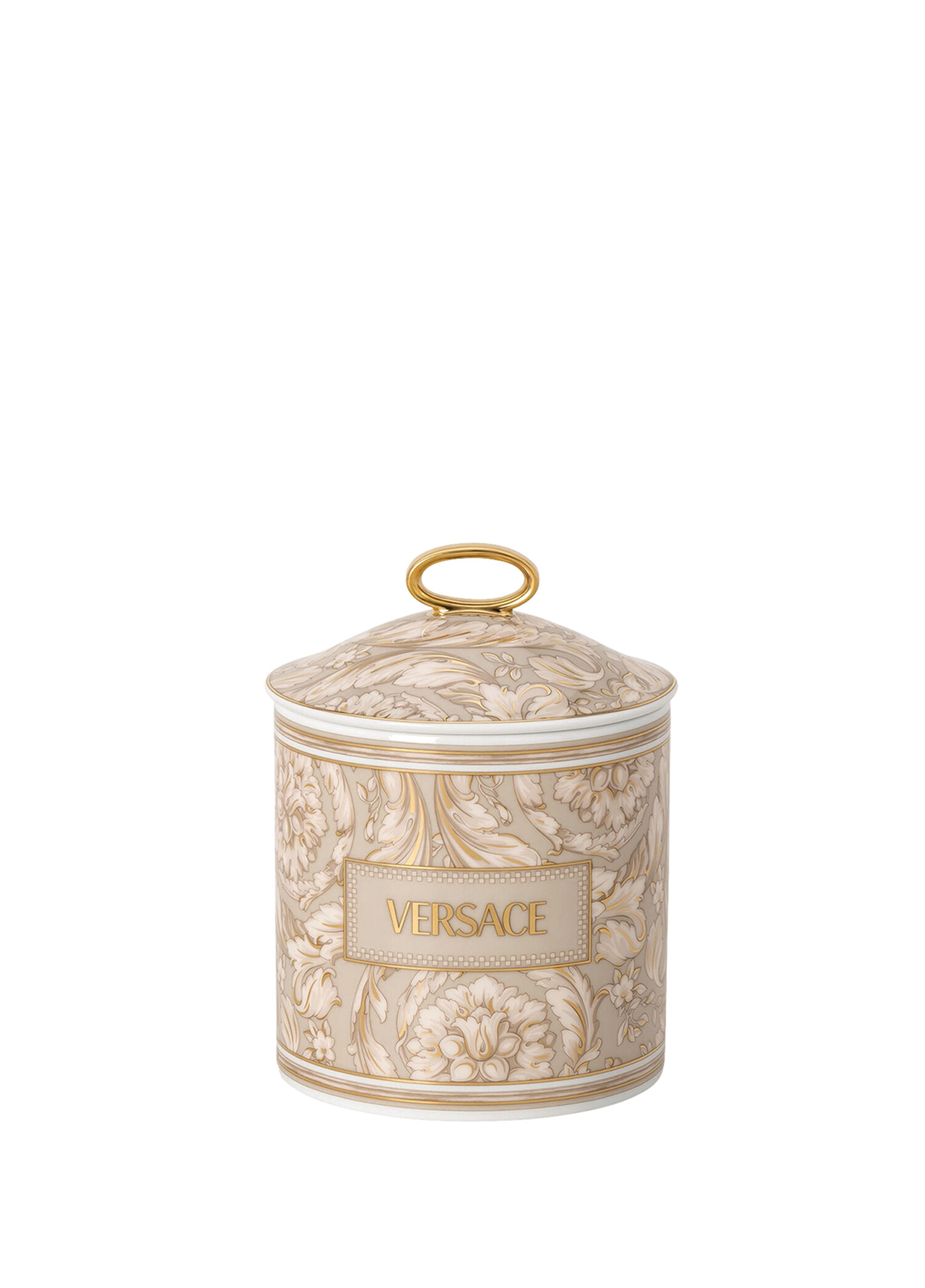 Barocco Bej Porselen Mumluk 12 cm
